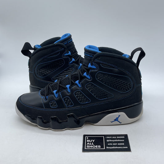 Size 9 - Air Jordan 9 Retro Photo Blue Black Leather (302370-007)