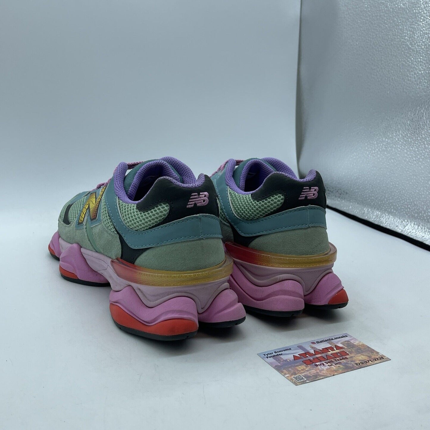 Size 10 - New Balance 9060 Warped Blue Black Pink Purple Red Suede (U9060WRB)