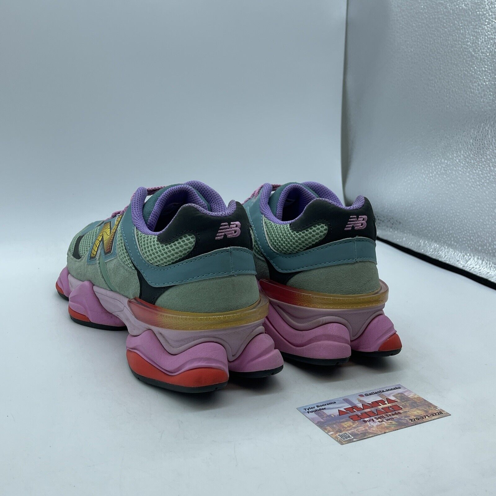 Size 10 - New Balance 9060 Warped Blue Black Pink Purple Red Suede (U9060WRB)