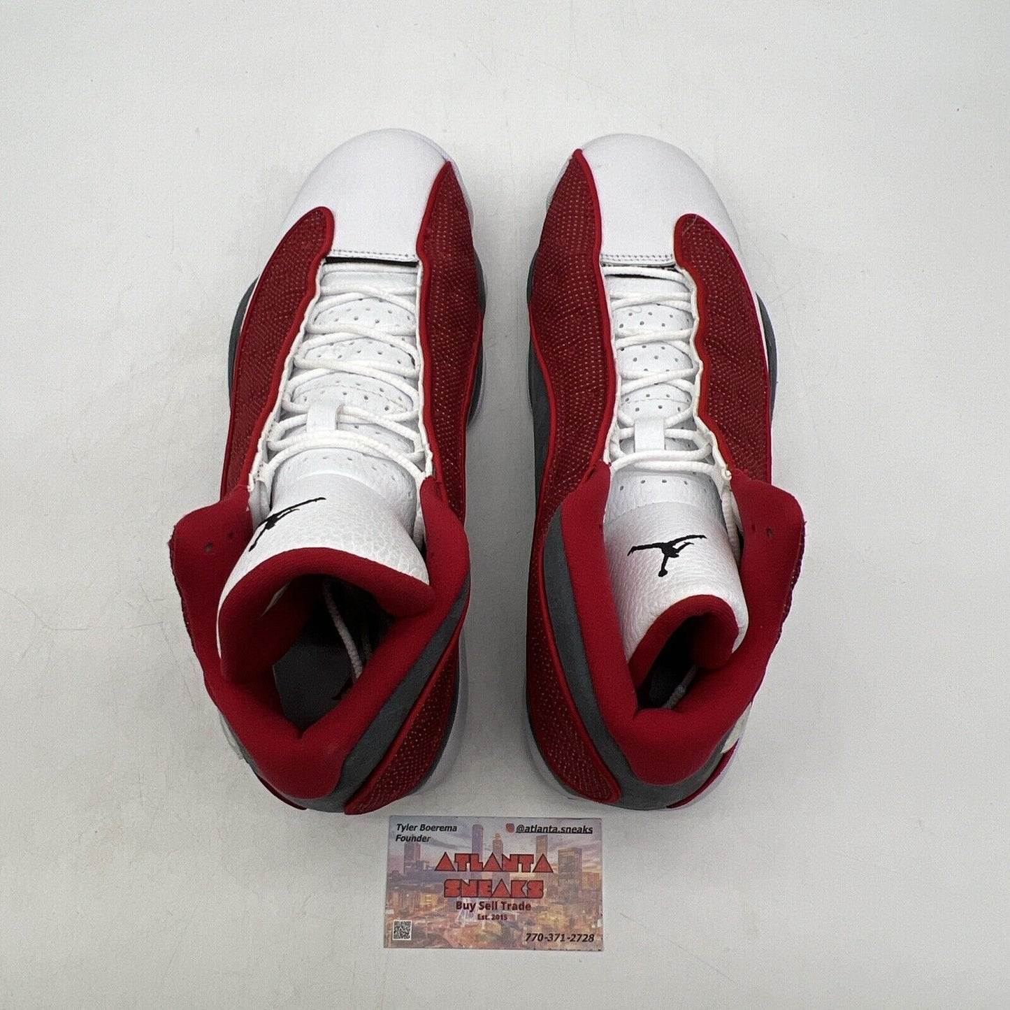 Size 9.5 - Jordan 13 Red/White - Grey Suede White Leather (DJ5982-600)