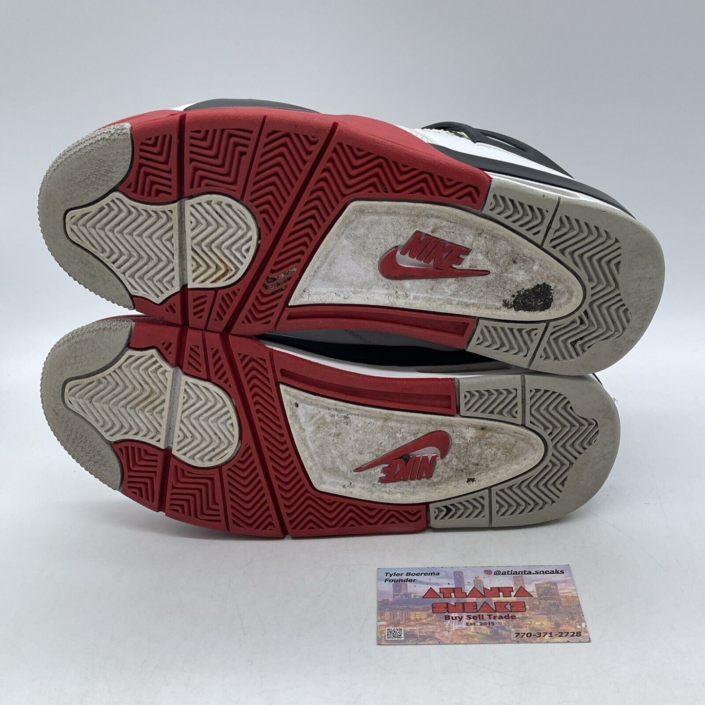 Size 8 - Jordan 4 Retro OG Mid Fire Red Black Grey White Leather (DC7770-160)