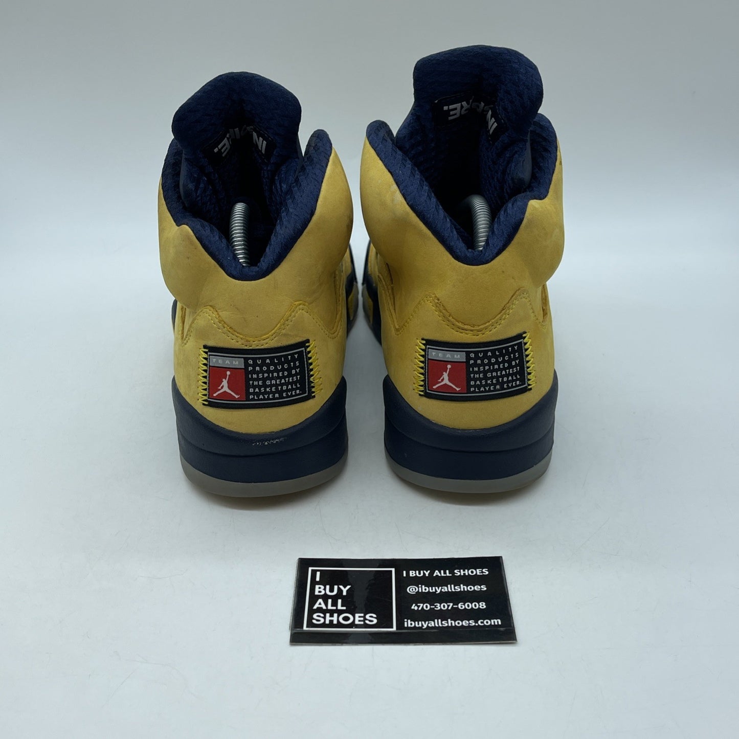 Size 9.5 - Air Jordan 5 Retro SP Michigan Yellow Blue Suede (CQ9541-704)