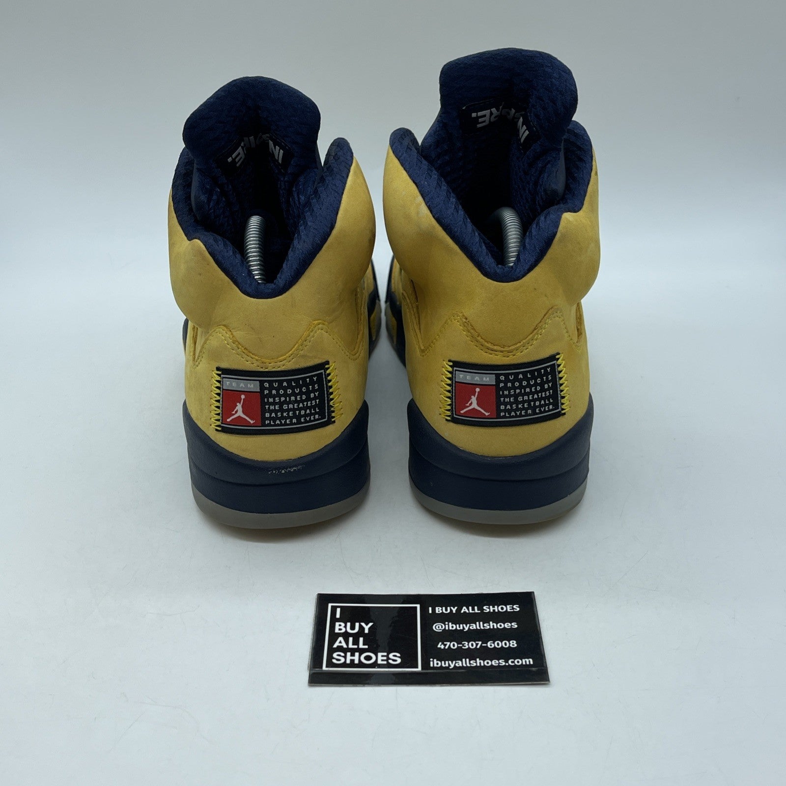 Size 9.5 - Air Jordan 5 Retro SP Michigan Yellow Blue Suede (CQ9541-704)