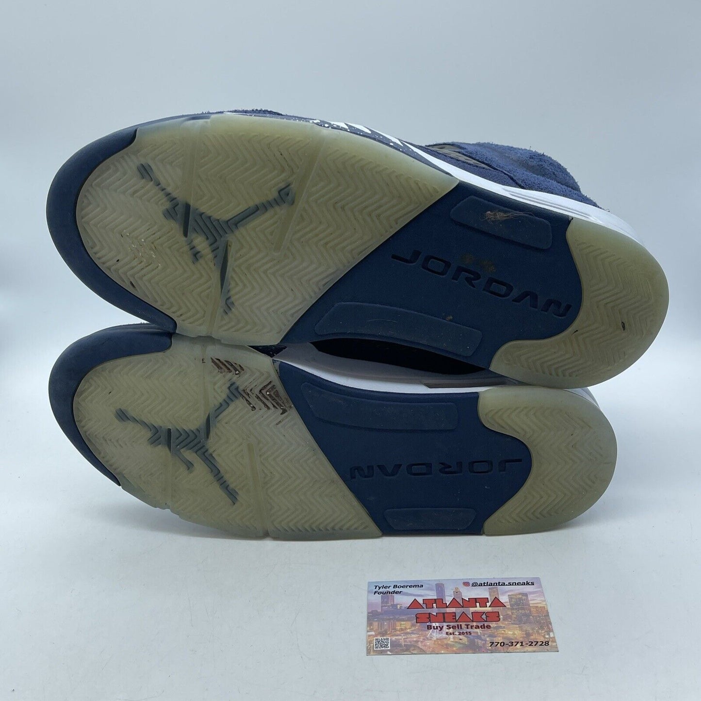 Size 11.5 - Air Jordan 5 Retro SE Midnight Navy Grey Suede Leather (FD6812-400)