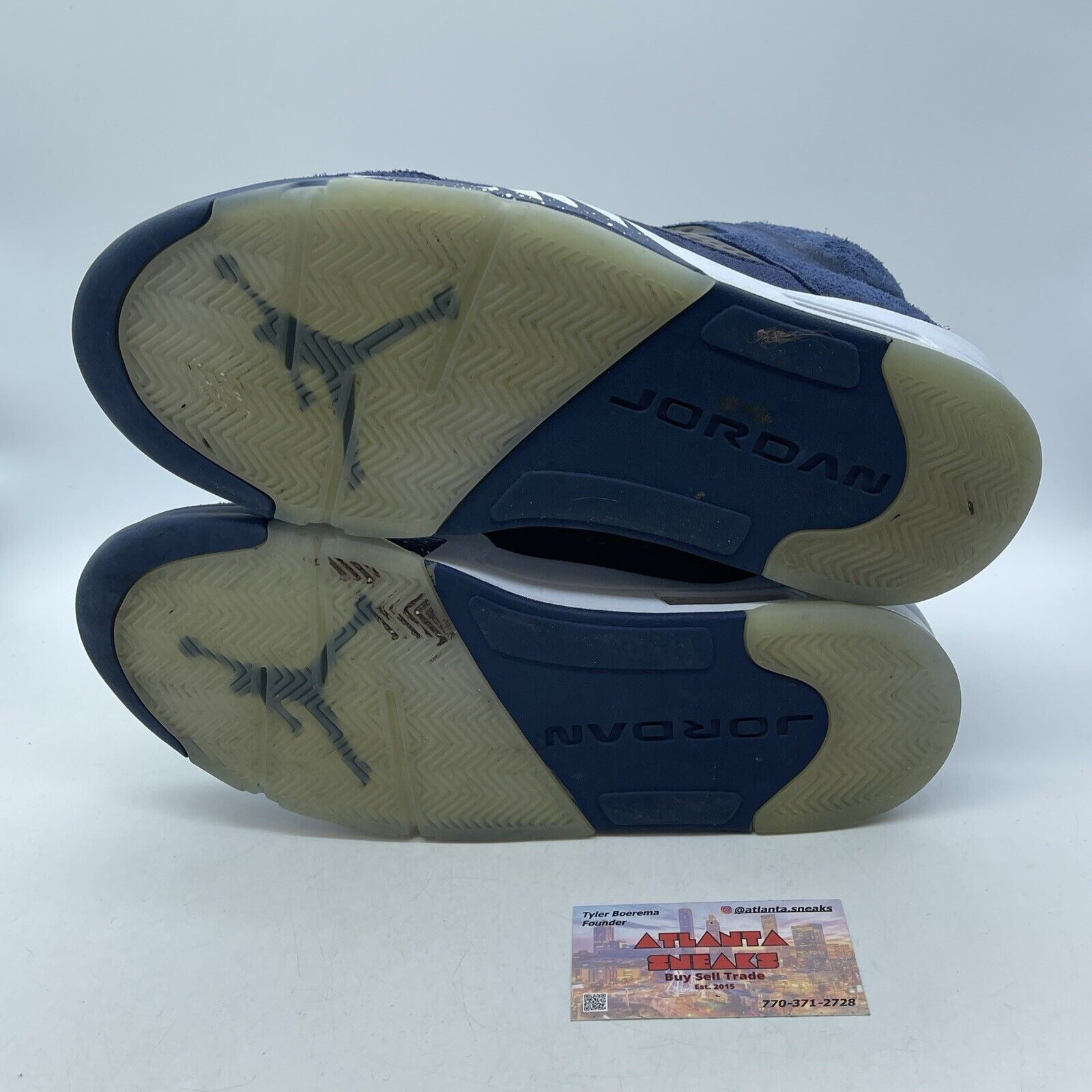 Size 11.5 - Air Jordan 5 Retro SE Midnight Navy Grey Suede Leather (FD6812-400)