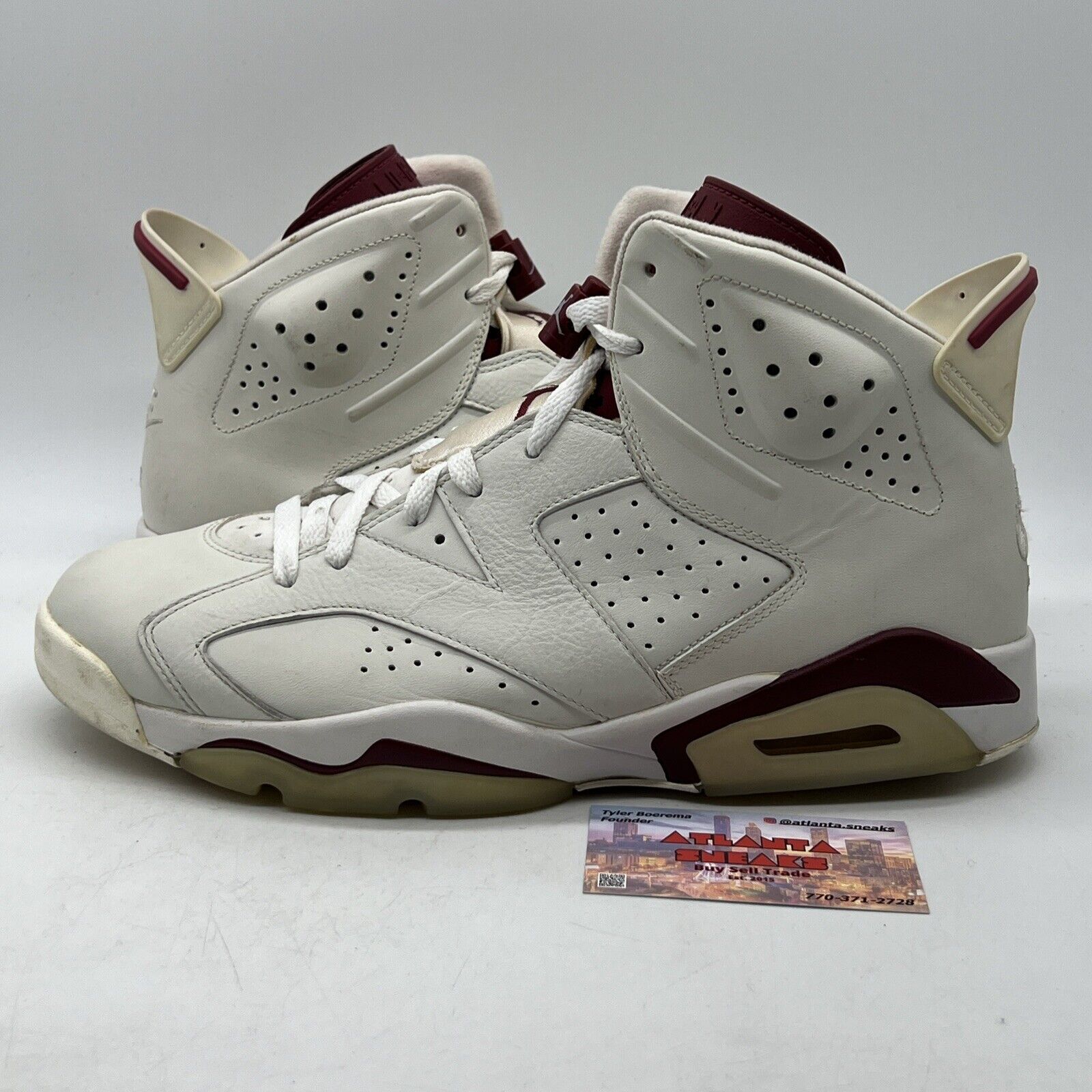 Size 11 - Air Jordan 6 Retro 2015 Maroon Leather (384664-116)