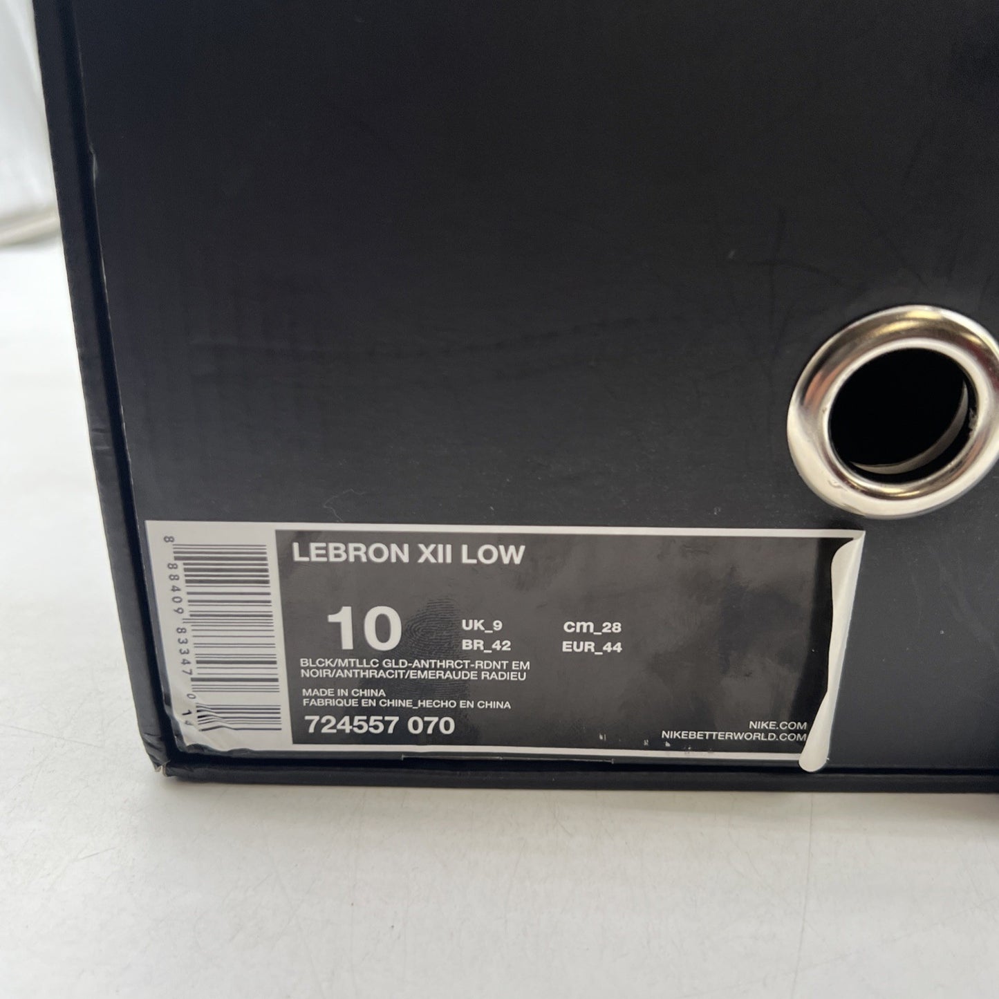 Size 10 - Nike LeBron 12 Low Carbon Fiber (724557-070)