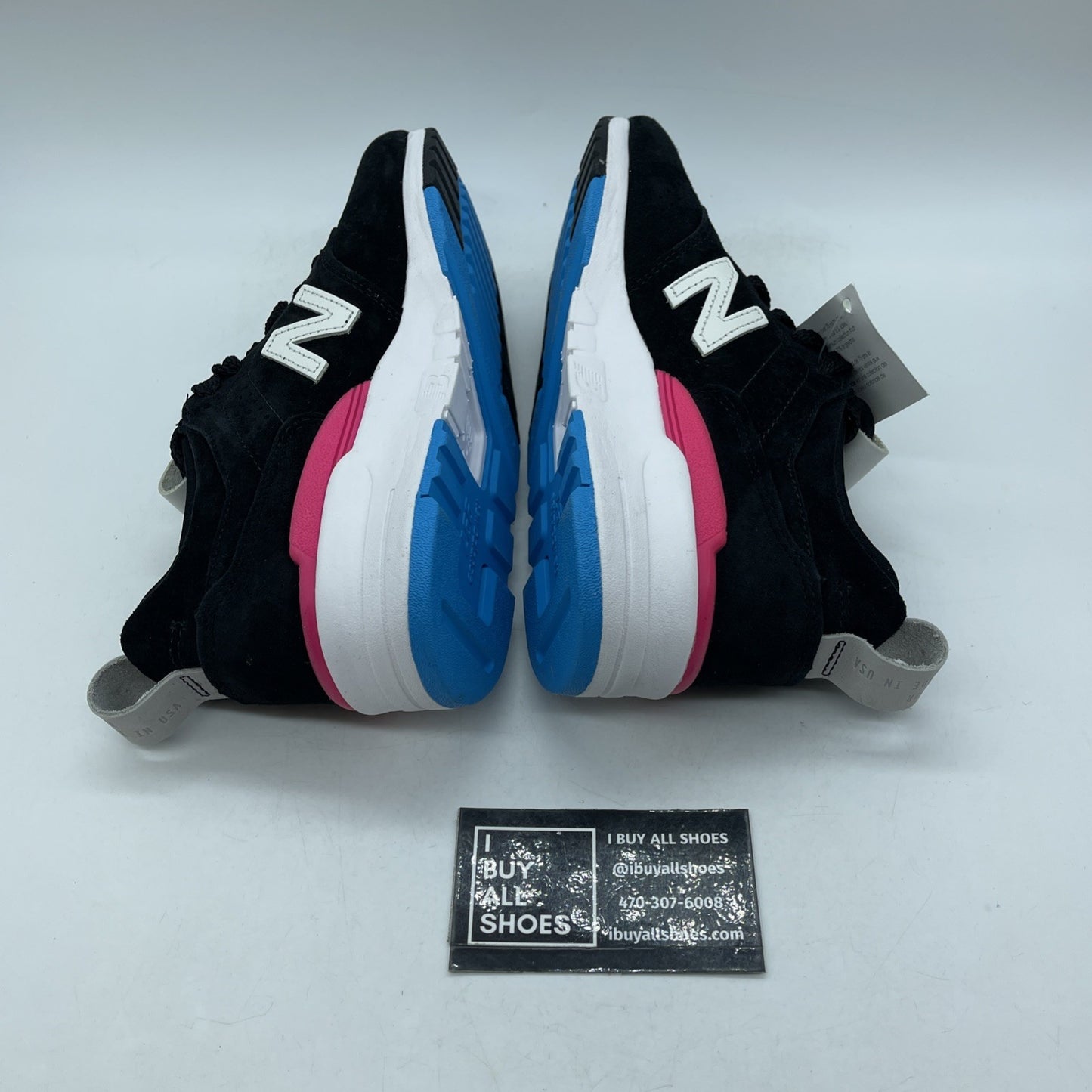 Size 5 - New Balance 997 Deconstructed Made In USA Black White Suede (M997VB2)