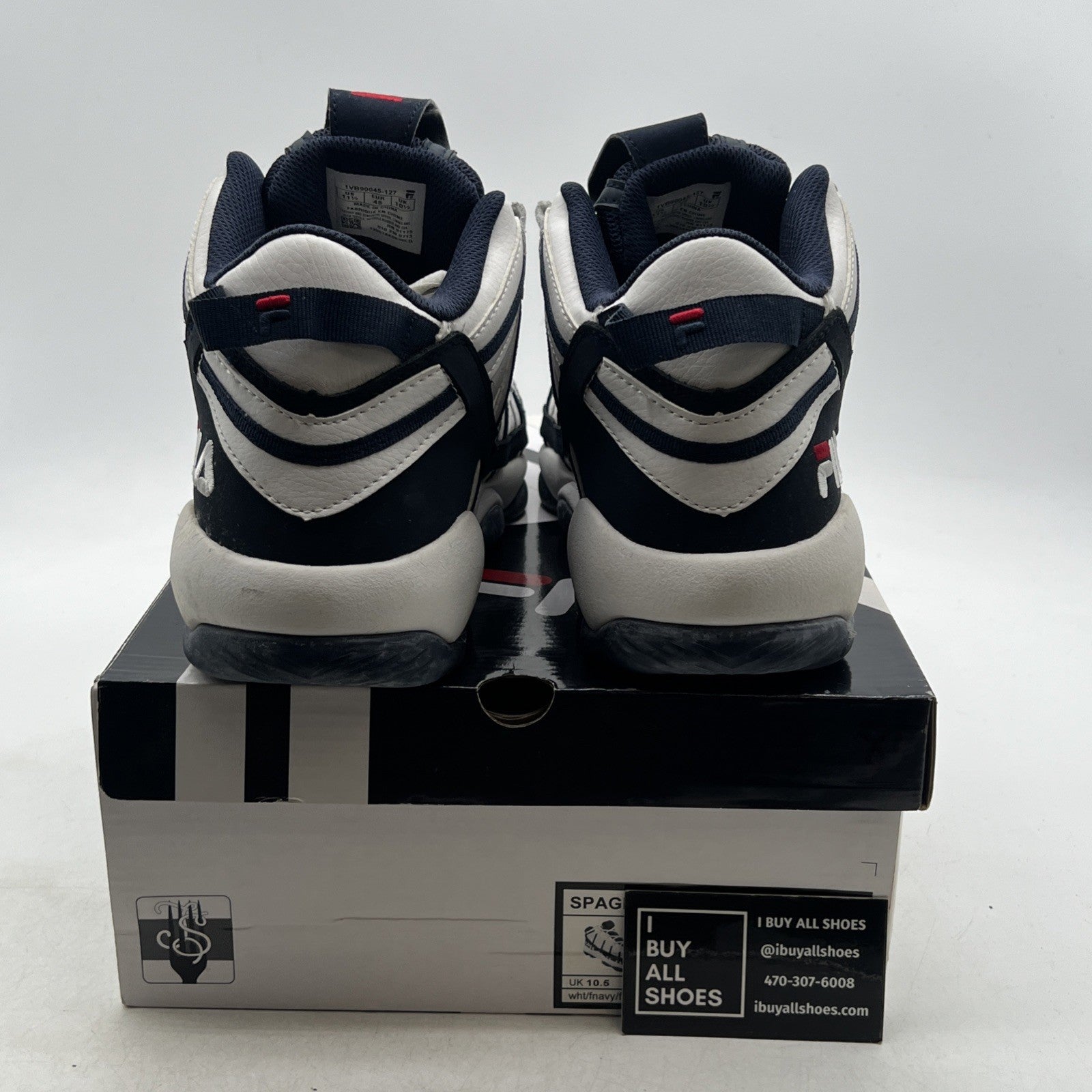 Size 11.5 - Fila Spaghetti White/Navy Jerry Stackhouse (1VB90045-127)