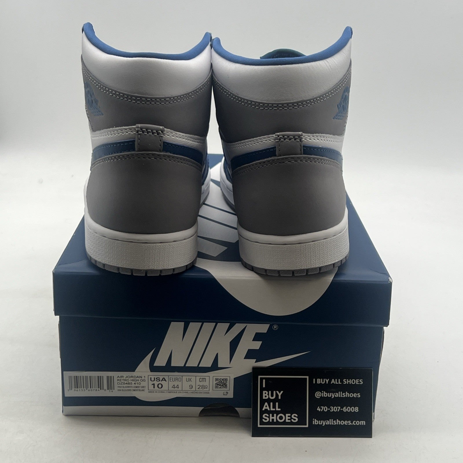 Size 10 - Air Jordan 1 Retro OG High True Blue (DZ5485-410)