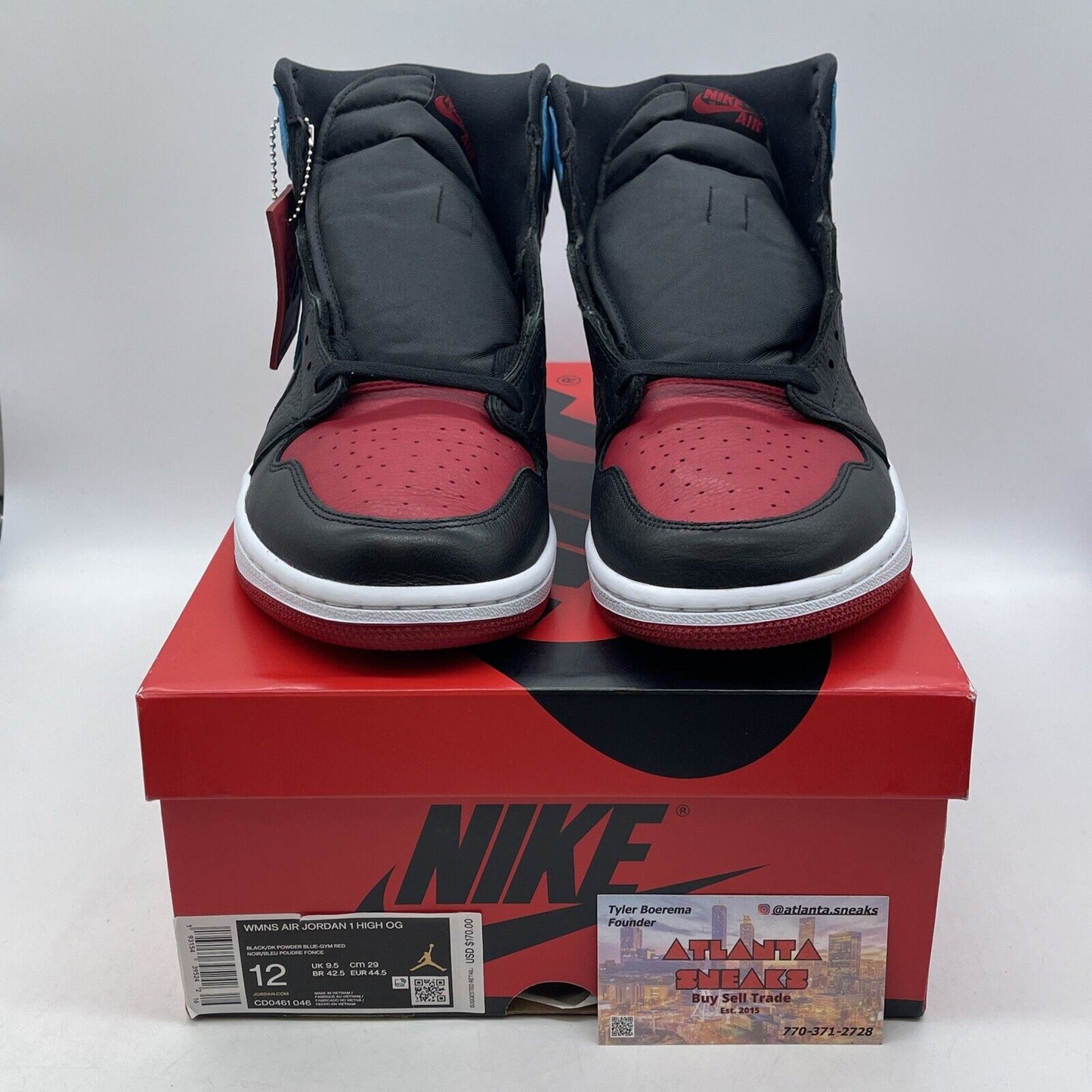 Size 12 - Jordan 1 High OG UNC To Chicago 2020 Blue Red Leather (CD0461-046)