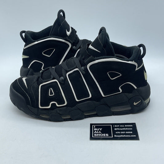 Size 10 - Nike Air More Uptempo Release Black White Suede (414962-002)