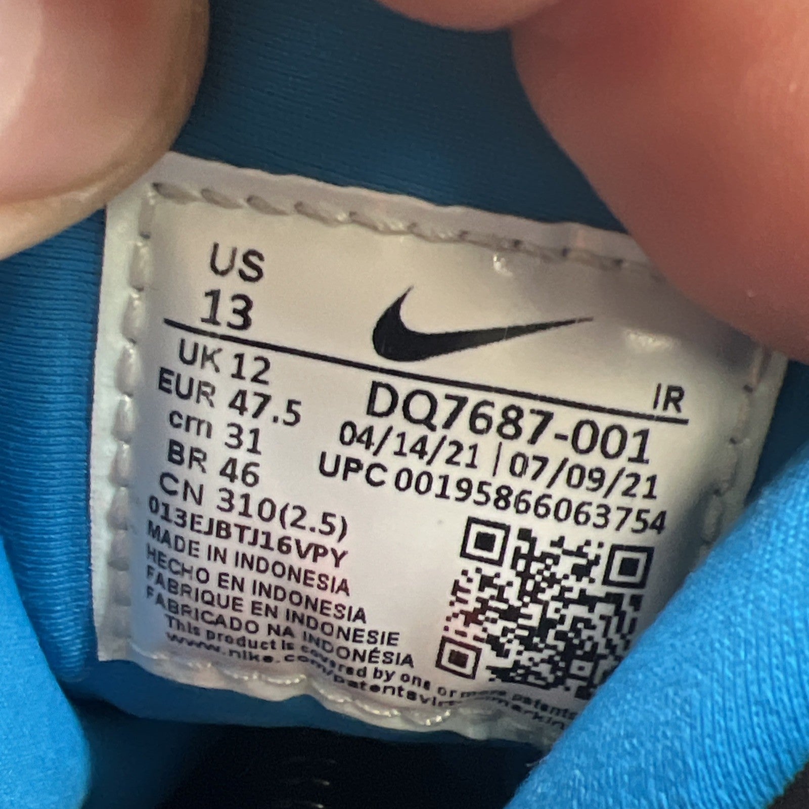 Size 13 - Nike Air Flight Lite Mid Black Team Orange (DQ7687-001)