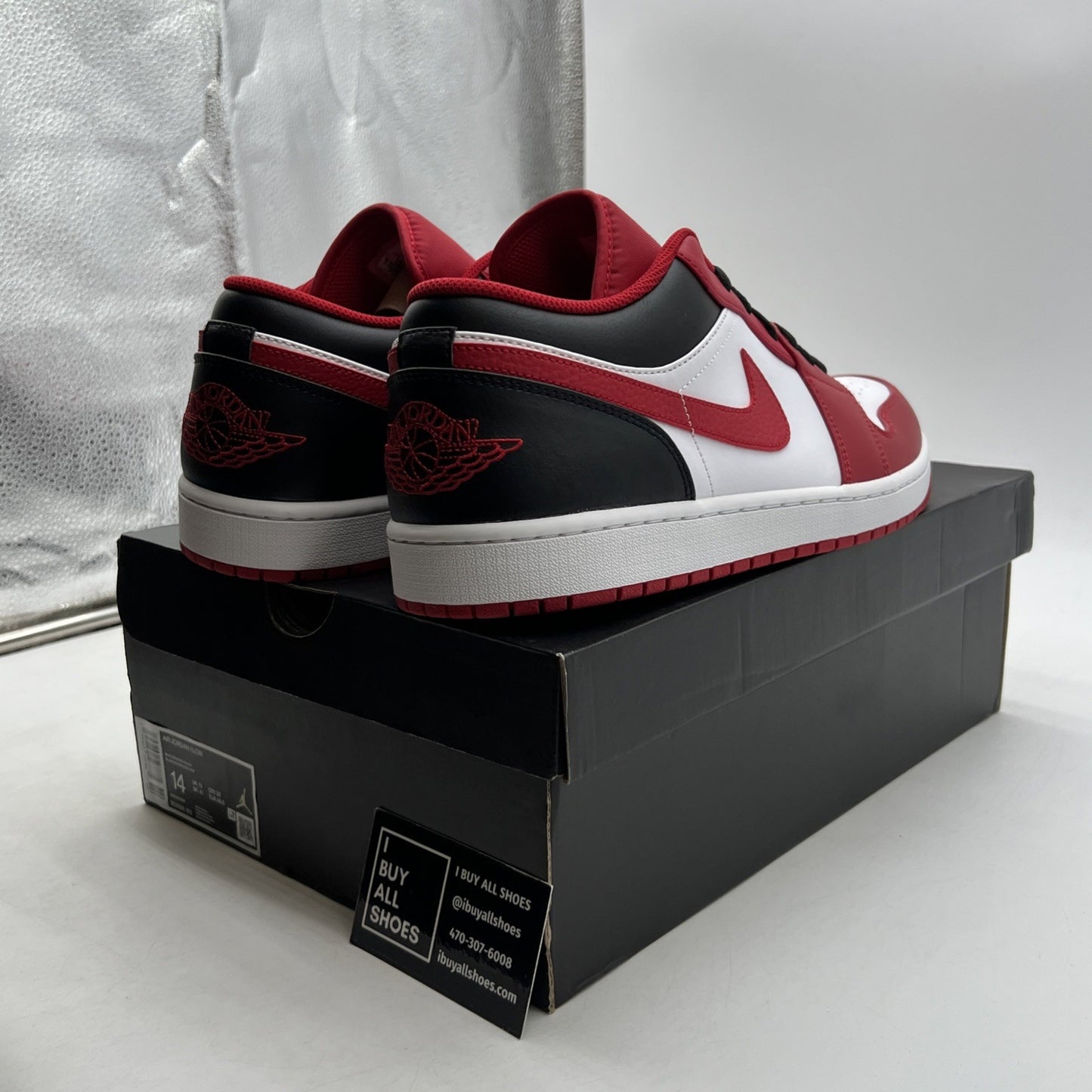 Size 14 - Air Jordan 1 Low Reverse Black Toe (553558-163)