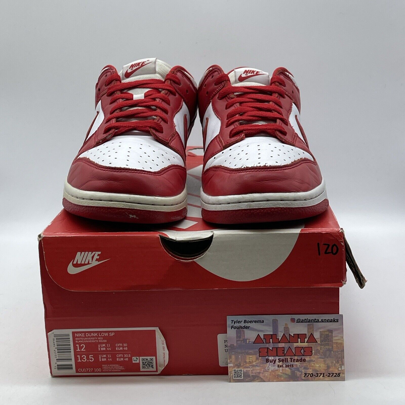 Size 12 - Nike Dunk Retro SP Low St. John's White Red Leather (CU1727-100)