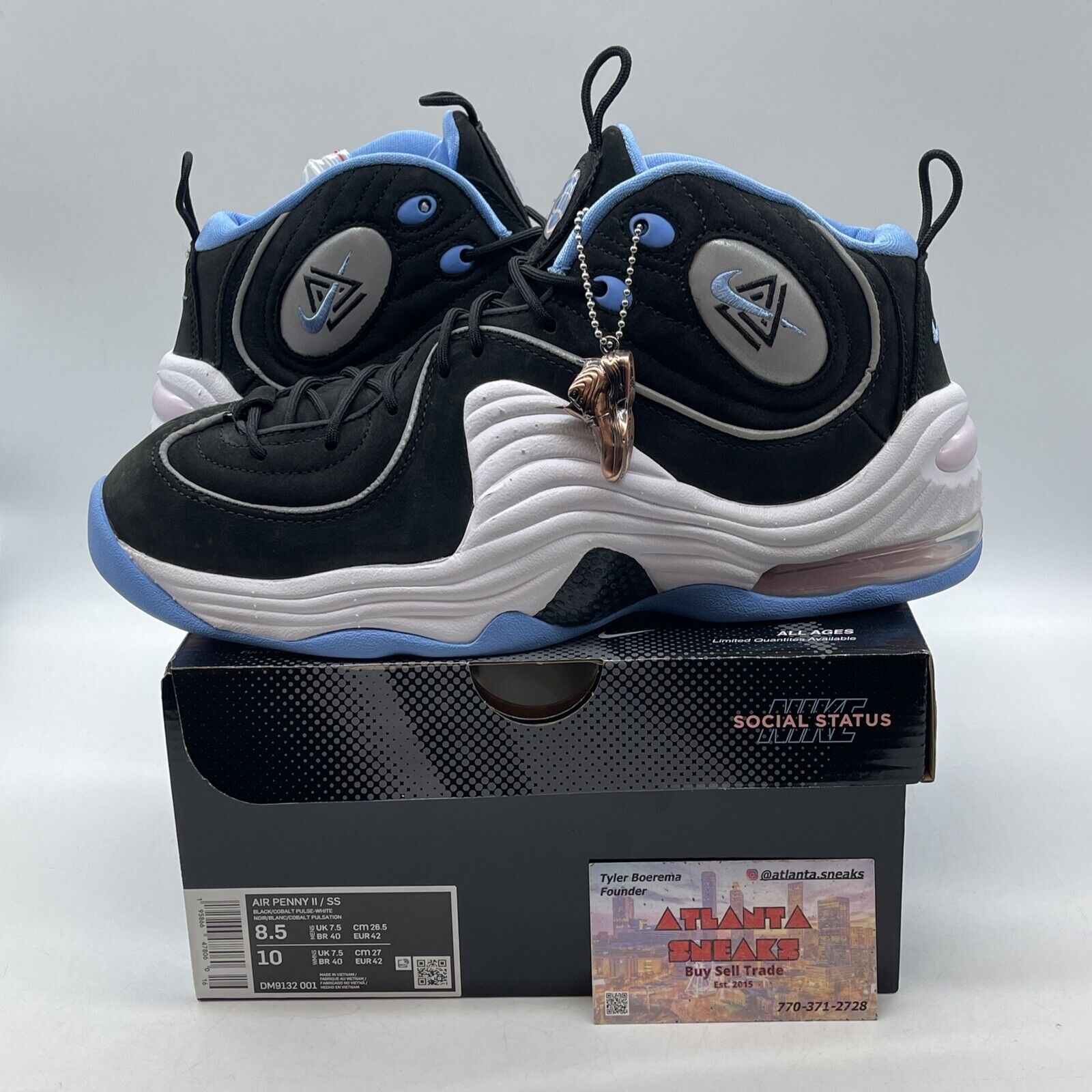 Size 8.5 - Nike Social Status x Air Penny 2 Playground - Black  (DM9132-001)