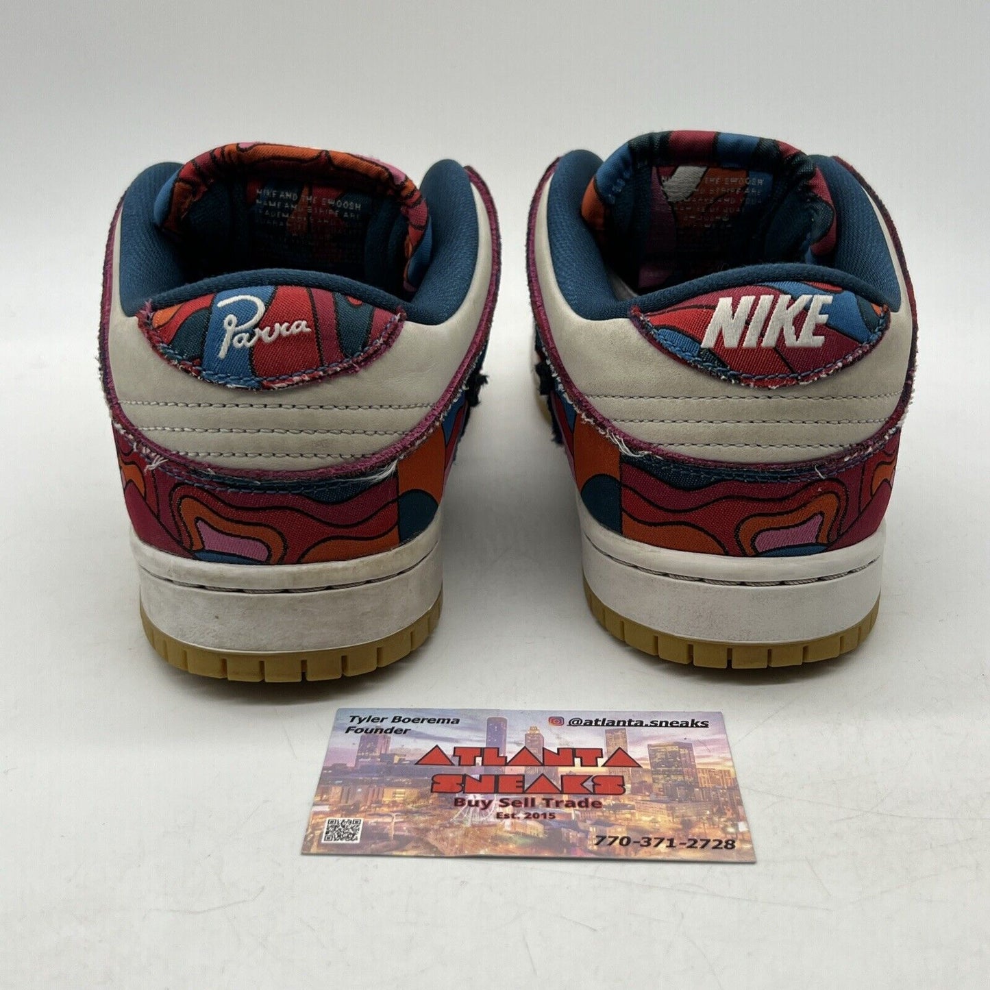 Size 8 - Nike Dunk Low Pro SB x Parra Abstract Art 2021 Black Gum (DH7695-600)