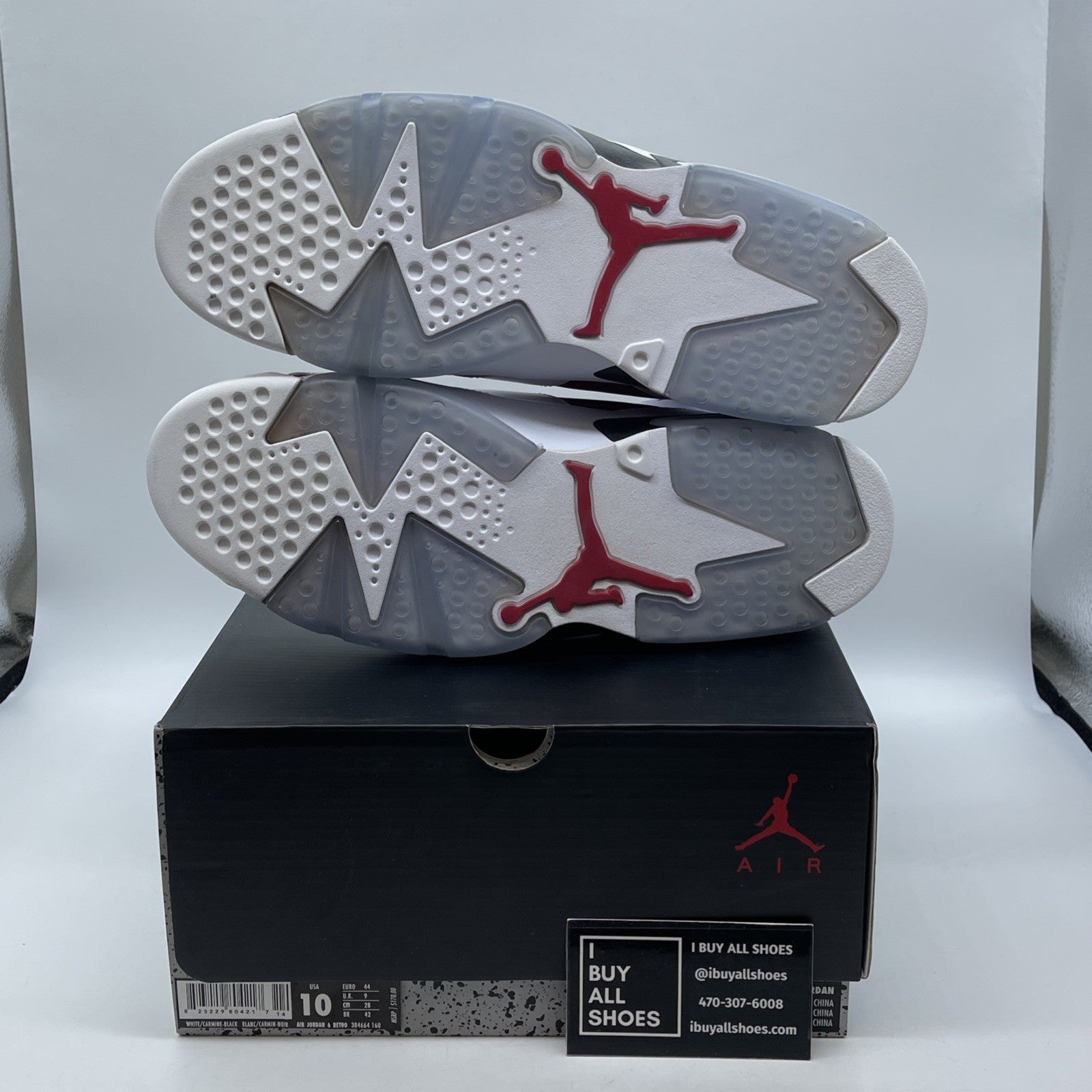 Size 10 - Air Jordan 6 Retro 2014 Carmine Red White Leather (384664-160)