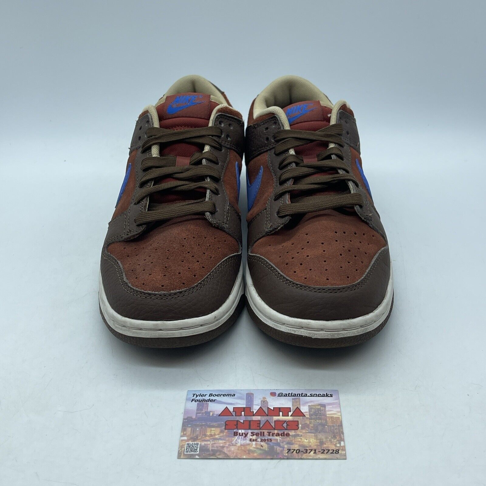 Size 8.5 - Nike Dunk Premium Low Mars Stone Blue Brown Suede Leather -DR9704-200