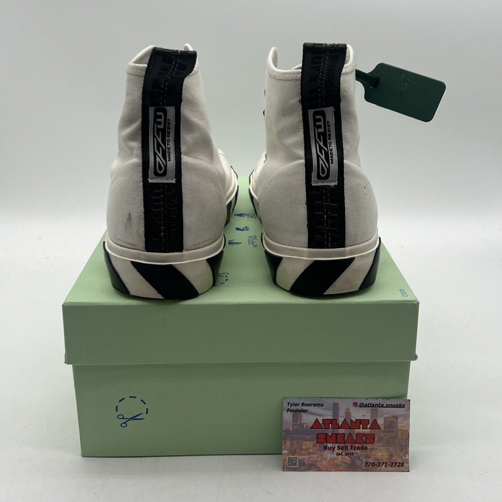 Size 46 EU / 12 US - Off-White Sneaker Vulcanized Mid White Burgundy