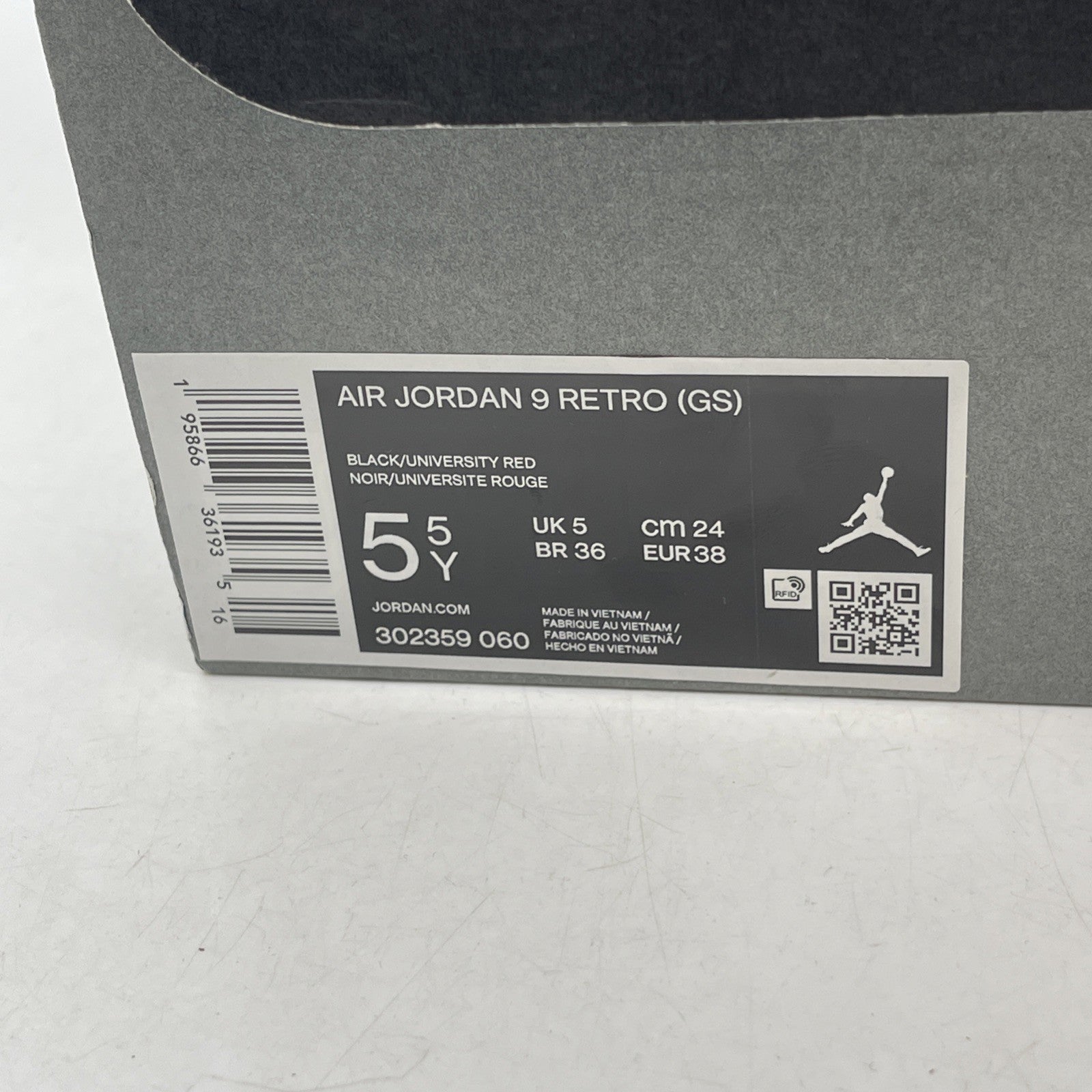 Size 5.5 - Air Jordan 9 Retro Particle Gray 2022