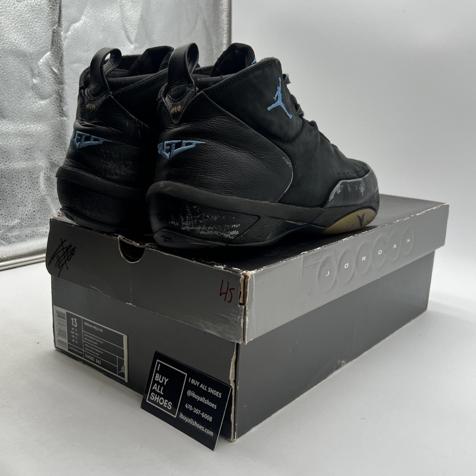Size 13 - Air Jordan Melo M3 Black University Blue (314302-042)