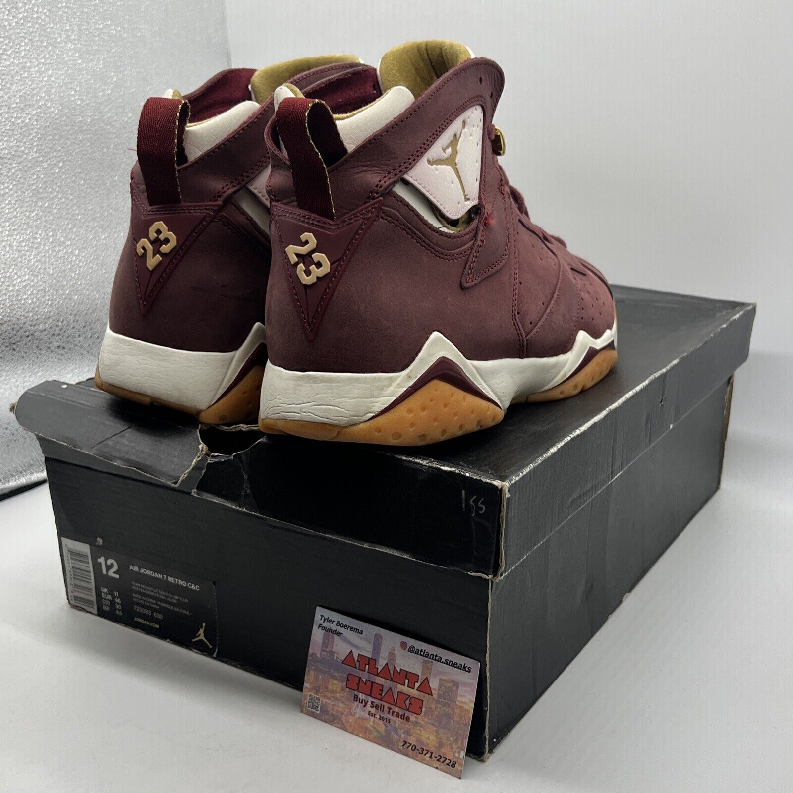 Size 12 - Air Jordan 7 Retro Cigar White Maroon Gum Gold (725093-630)