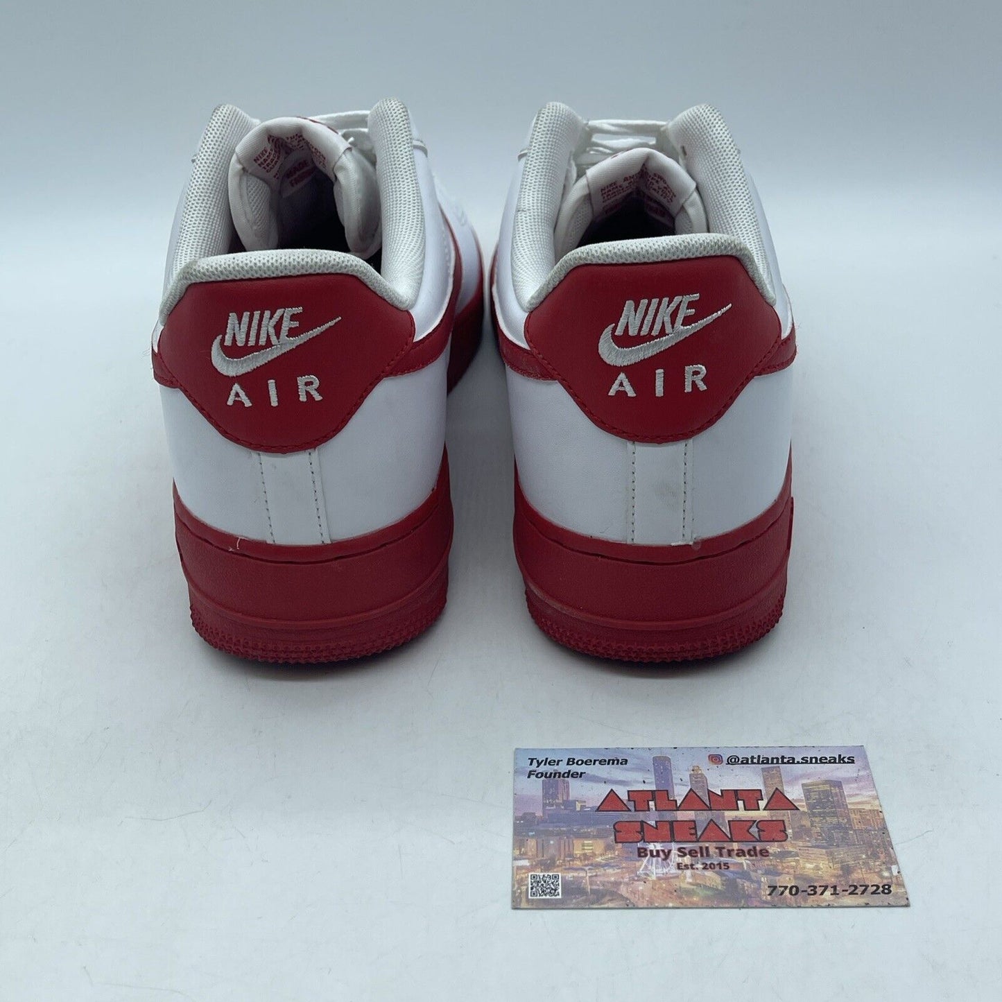 Size 9.5 - Nike Air Force 1 Low White Red Sole Leather (CK7663-102)