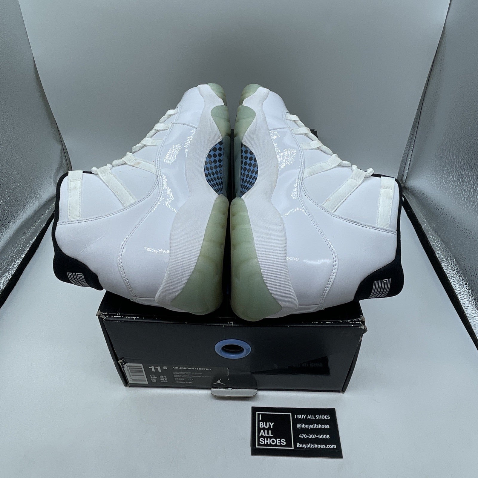 Size 11.5 - Air Jordan 11 Retro High Legend Blue (378037-117)