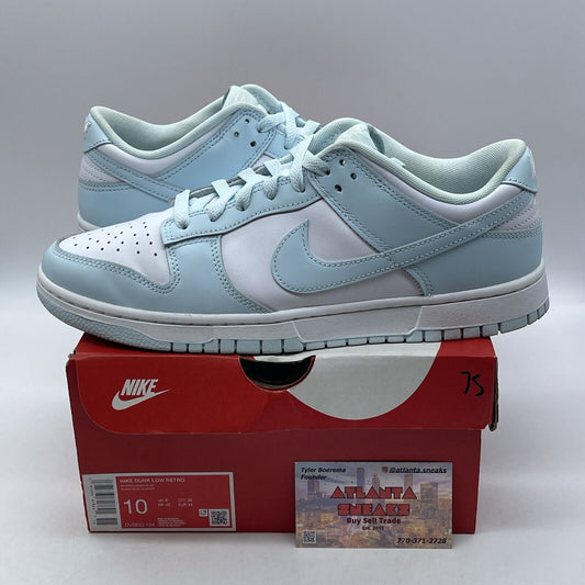 Size 10 - Nike Dunk Low Glacier Blue White Leather (DV0833-104)