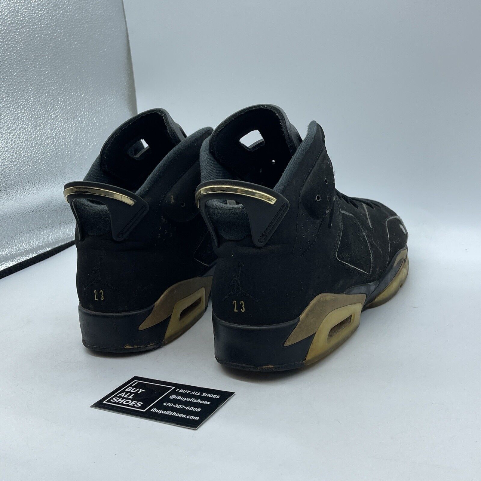 Size 12 - Jordan 6 Retro Defining Moments 2020 Black Gold Suede (CT4954-007)