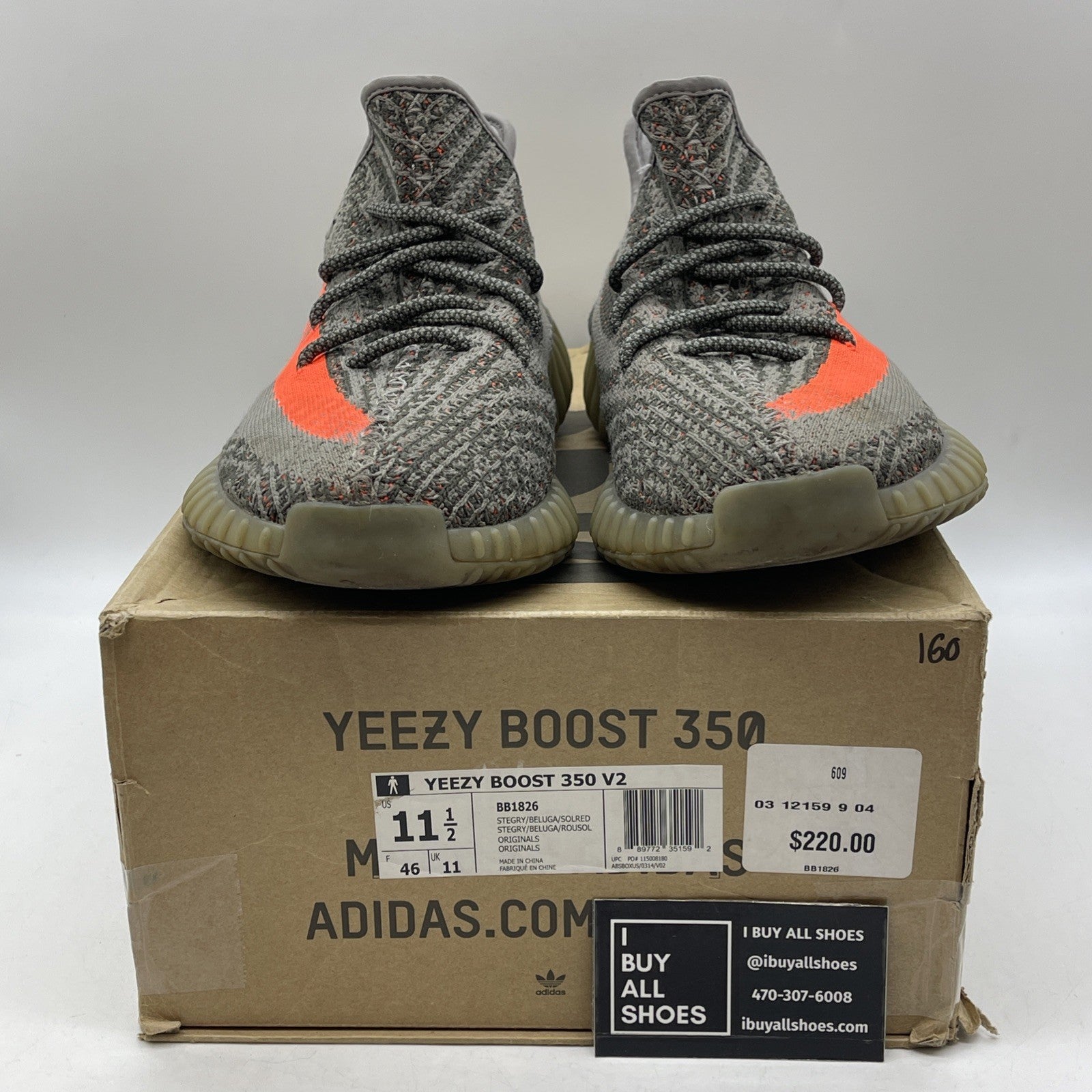 Size 11.5 - adidas Yeezy Boost 350 V2 Beluga (BB1826)