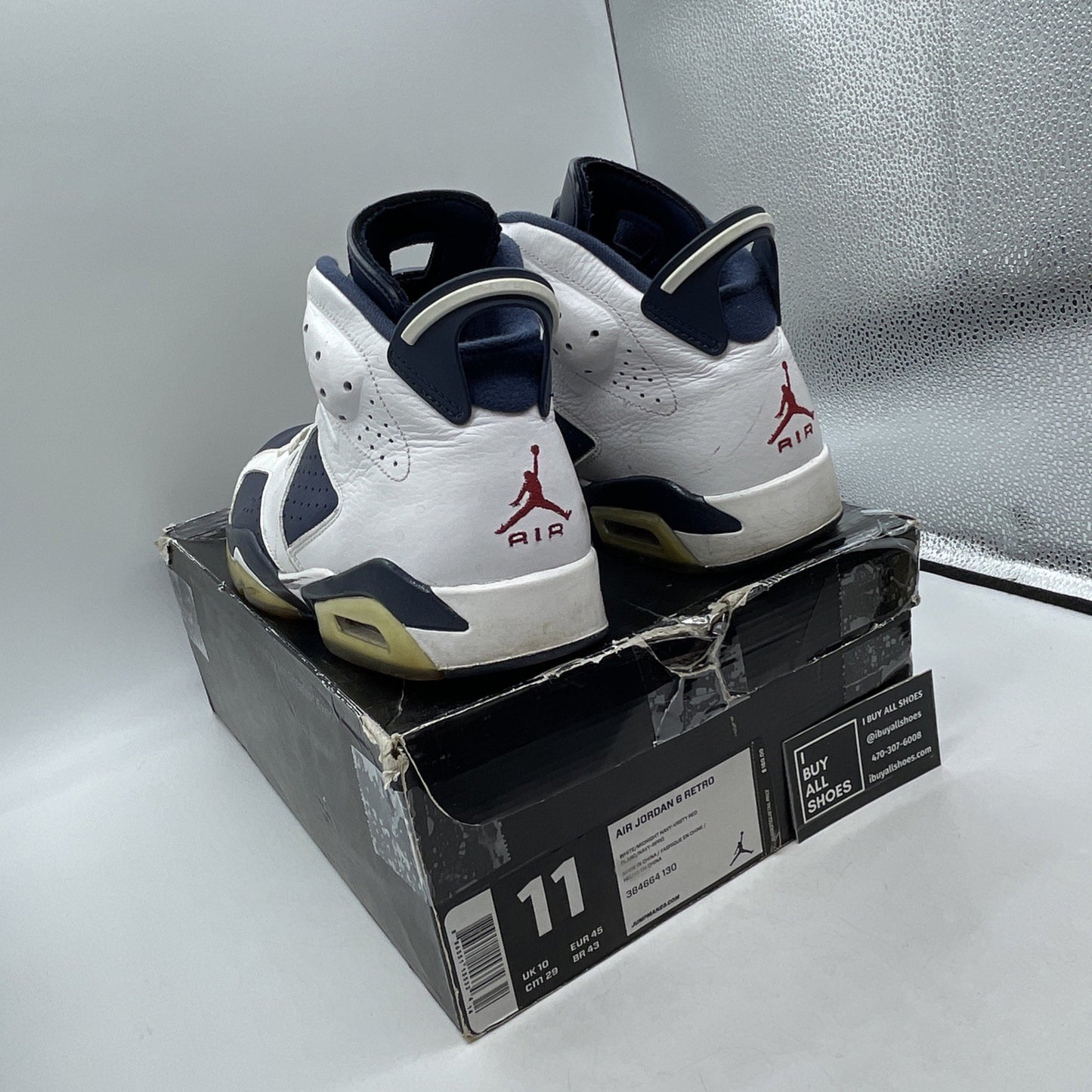 Size 11 - Air Jordan 6 Retro 2012 Olympic (384664-130)