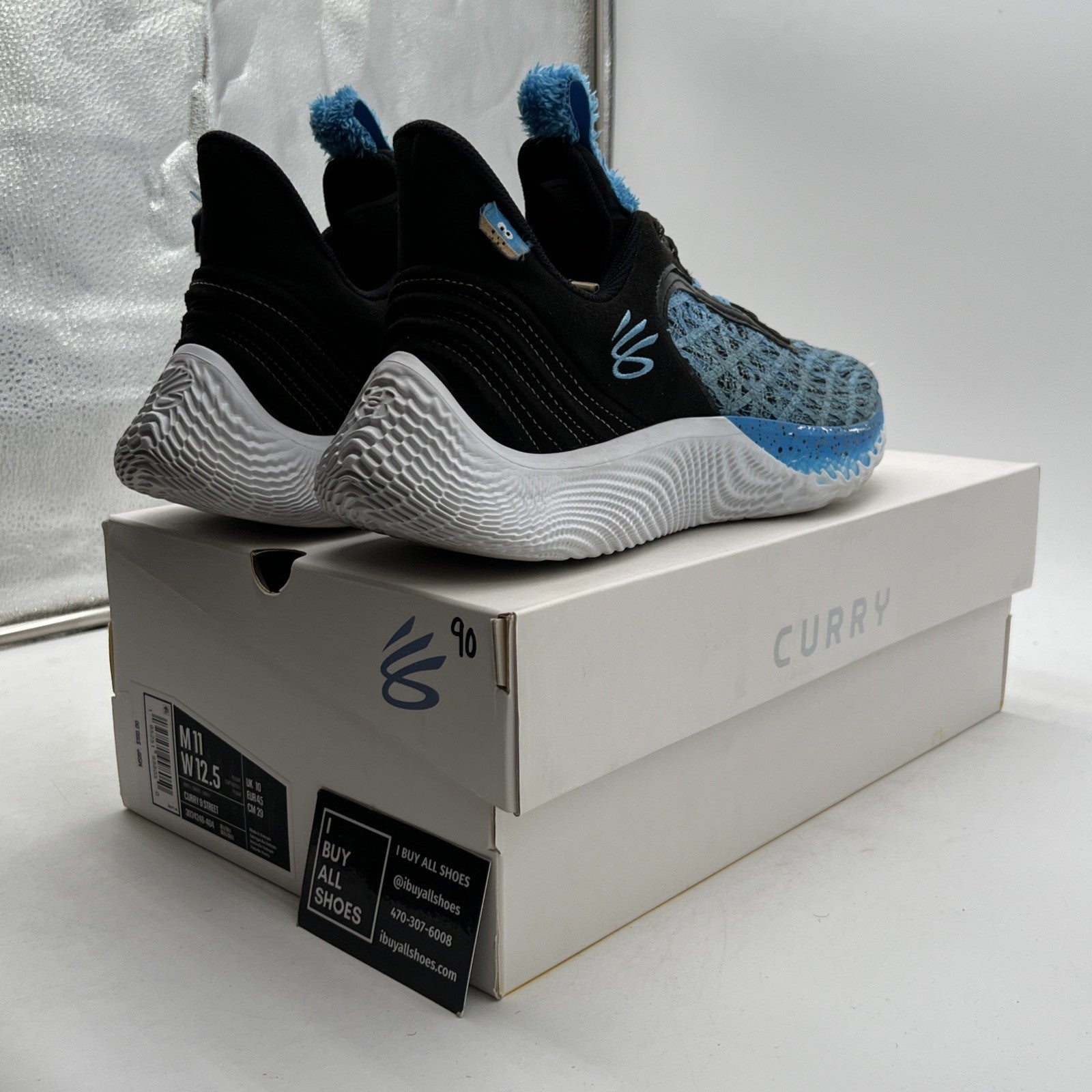 Size 11 - Under Armour Curry 9 Street Pack - Cookie Monster (3024248-404)