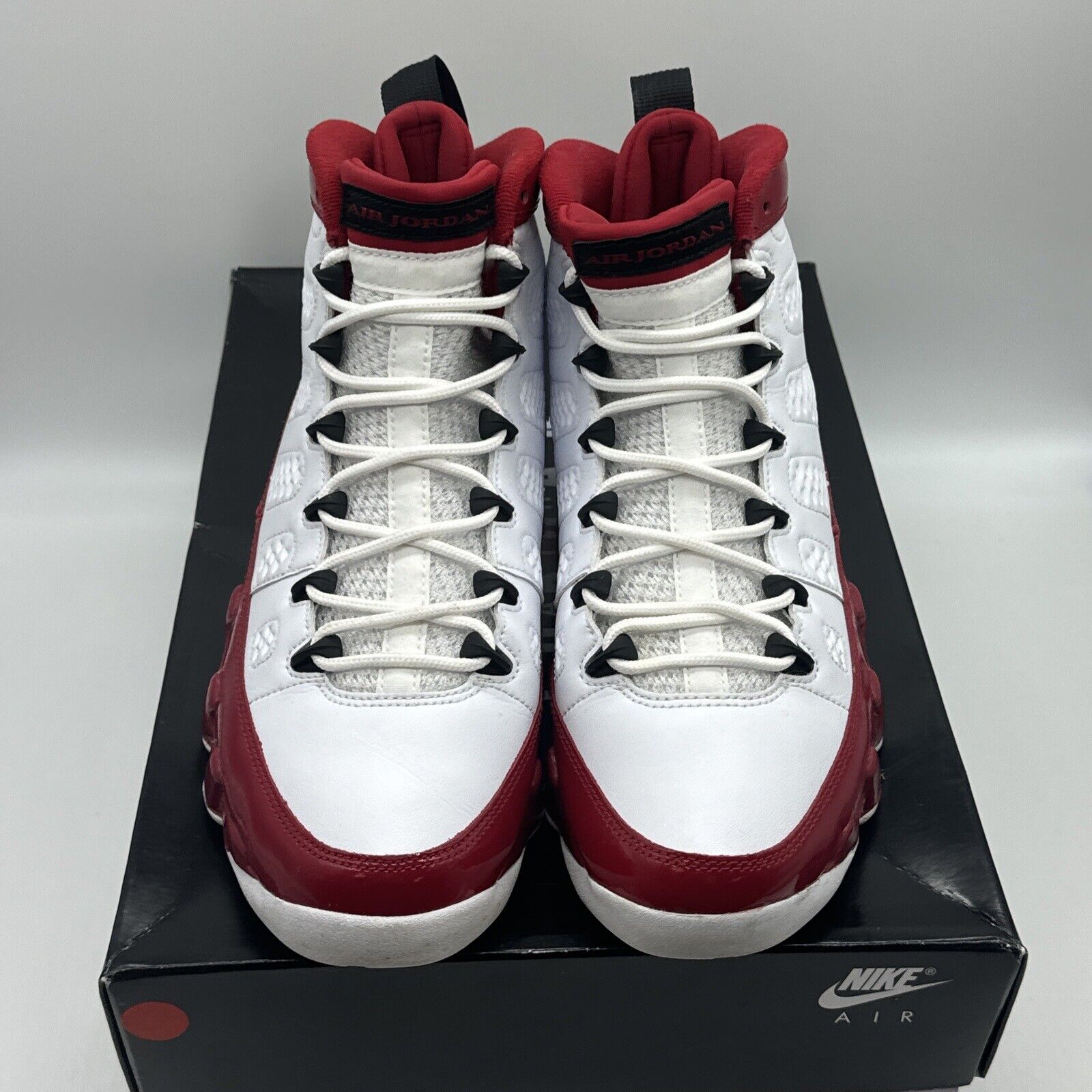 Size 8.5 - Jordan 9 Retro Gym Red 2019 White Leather Black Red Patent OG All Red