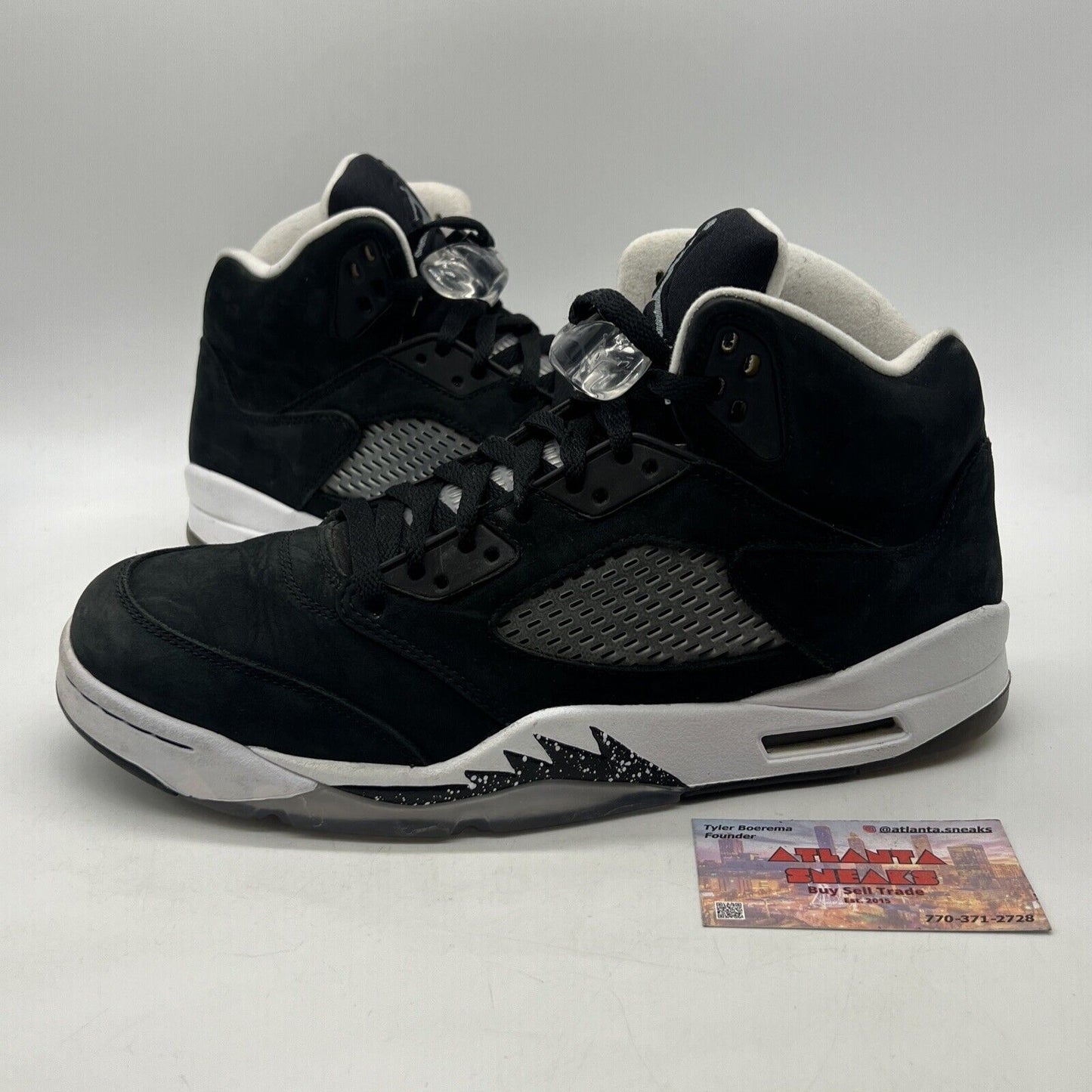 Size 11 - Air Jordan 5 Retro 2013 Oreo Black White Suede (136027-035)