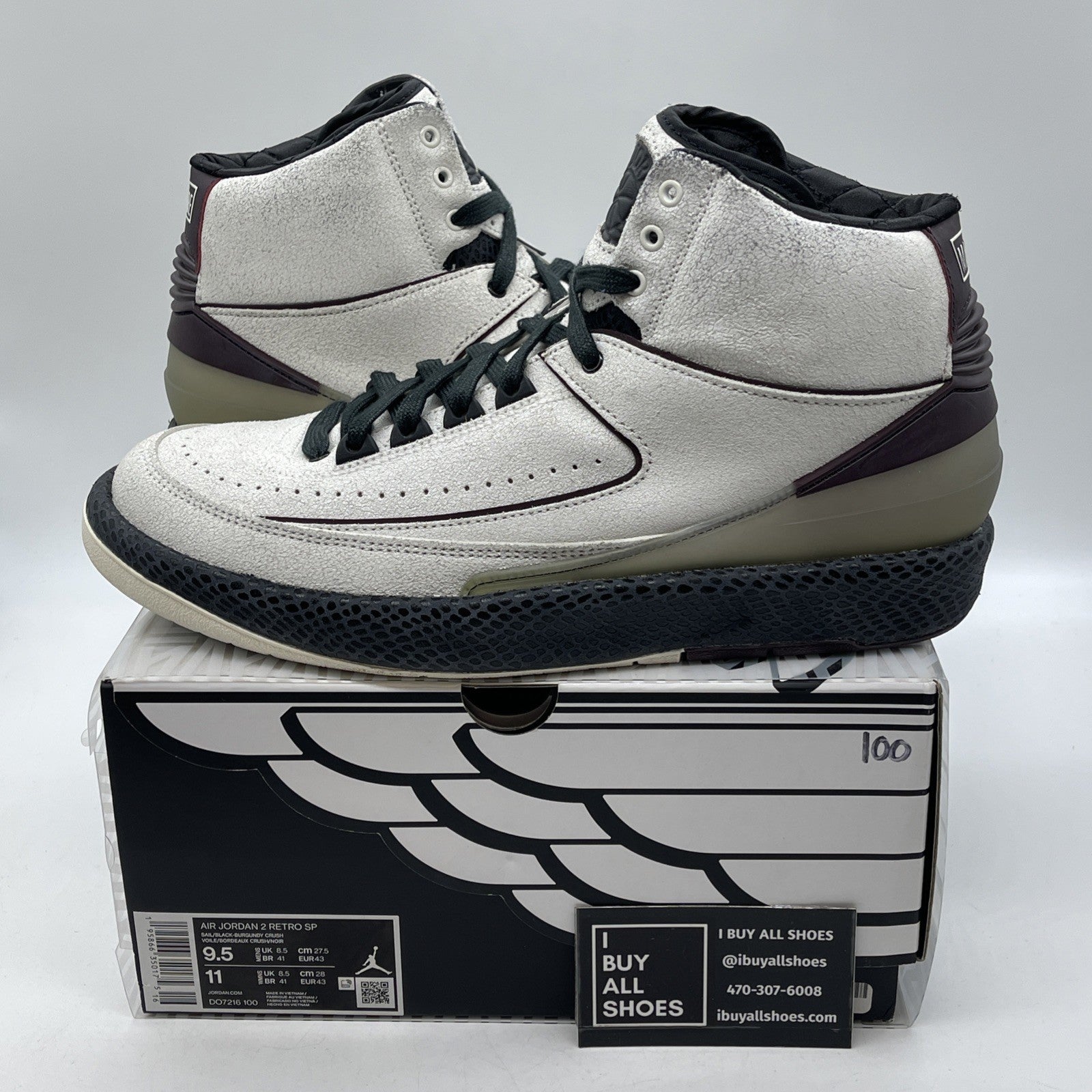Size 9.5 - Air Jordan 2 A Ma Maniere (DO7216-100)