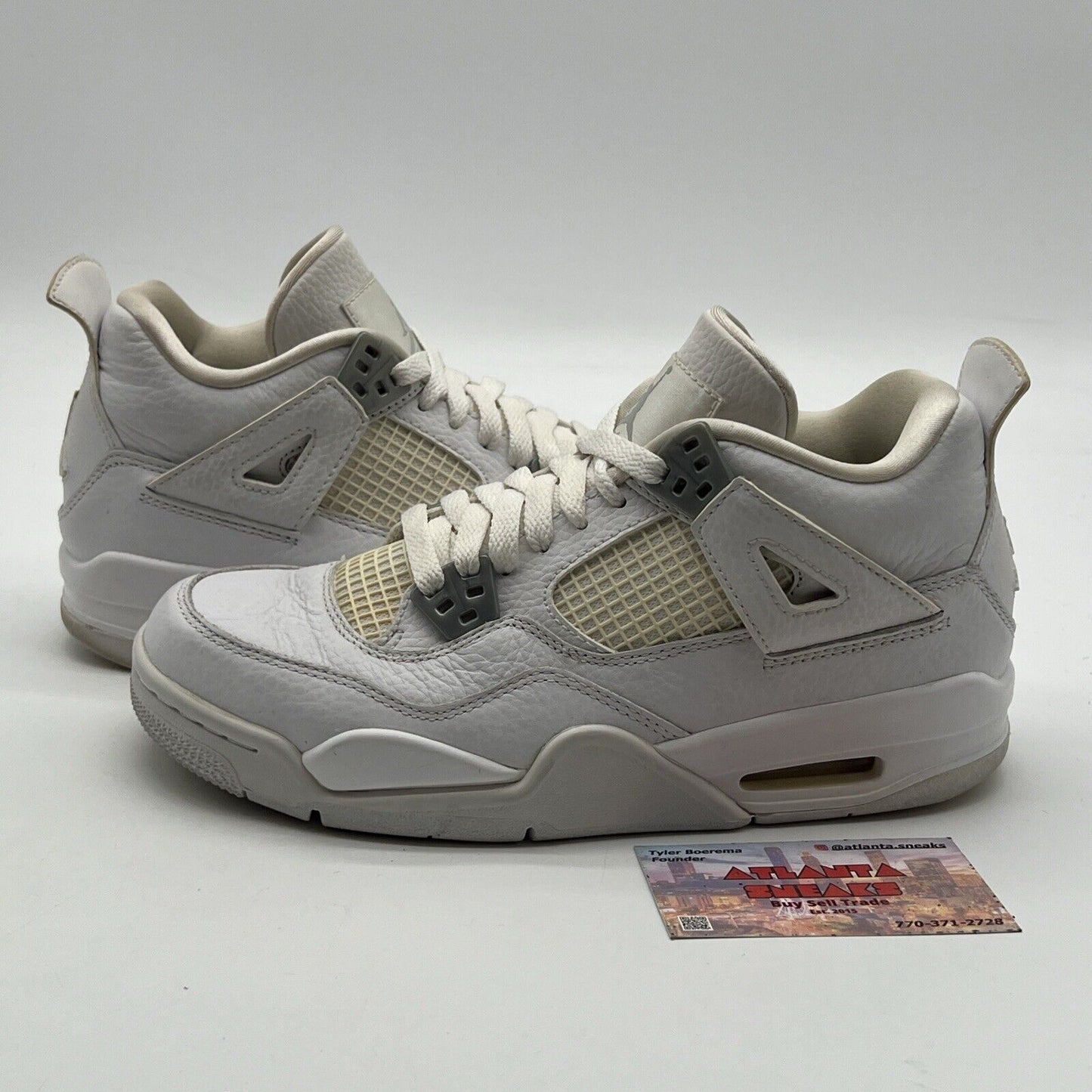 Size 5.5Y - Air Jordan 4 Retro Mid Pure Money (408452-100)