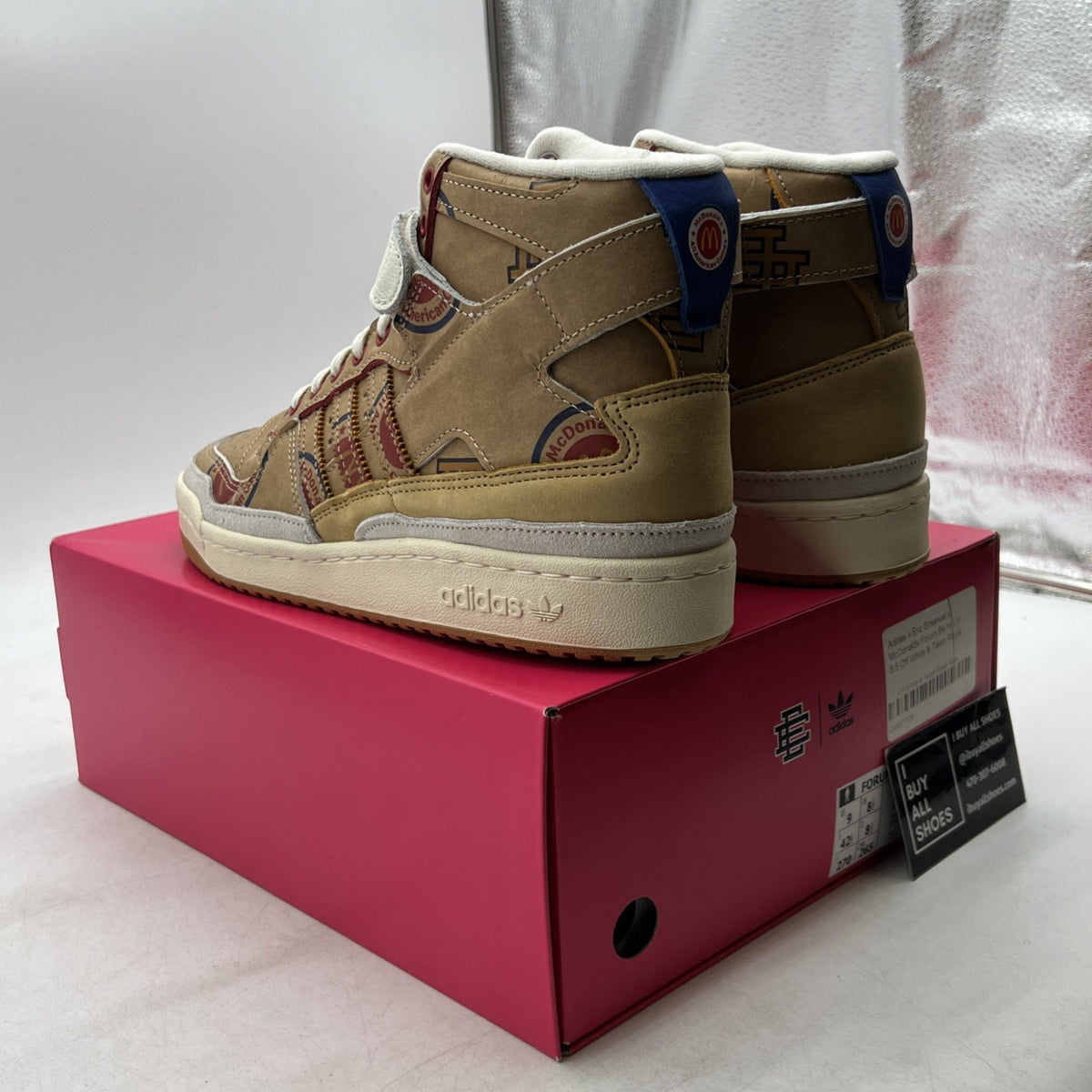 Size 9 - Adidas Eric Emanuel x Forum 84 High McDonald's All-American - Paper Bag