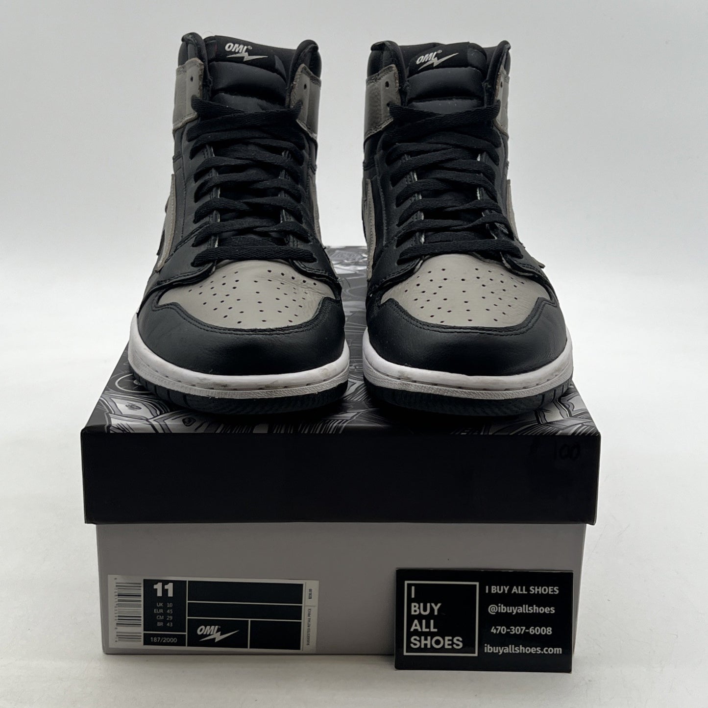 Size 11 - Kool Kiy Reeves Shadow Black and Gray Thunder Bolt