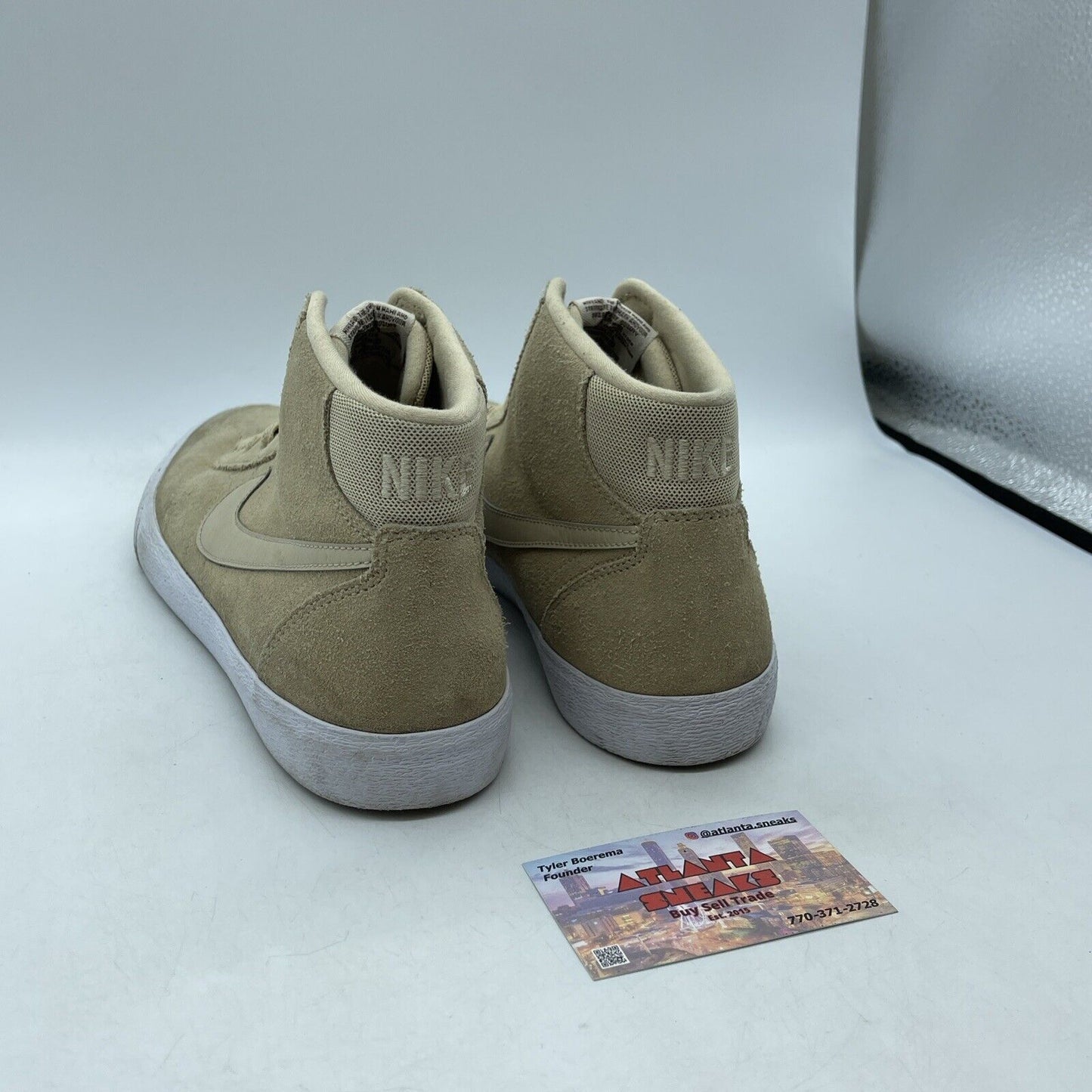 Size 10W - Nike Bruin SB High Desert Ore Brown White Suede Leather (923112-202)