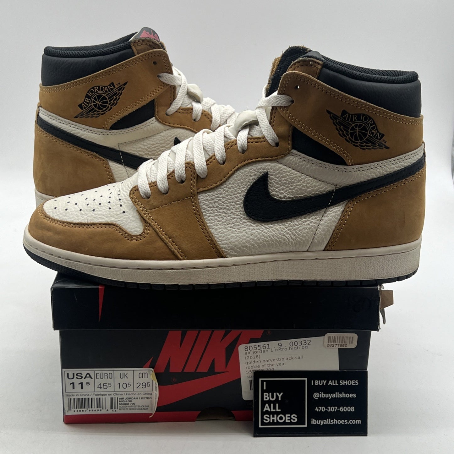 Size 11.5 - Air Jordan 1 Retro High OG Rookie of the Year 2018 (555088-700)