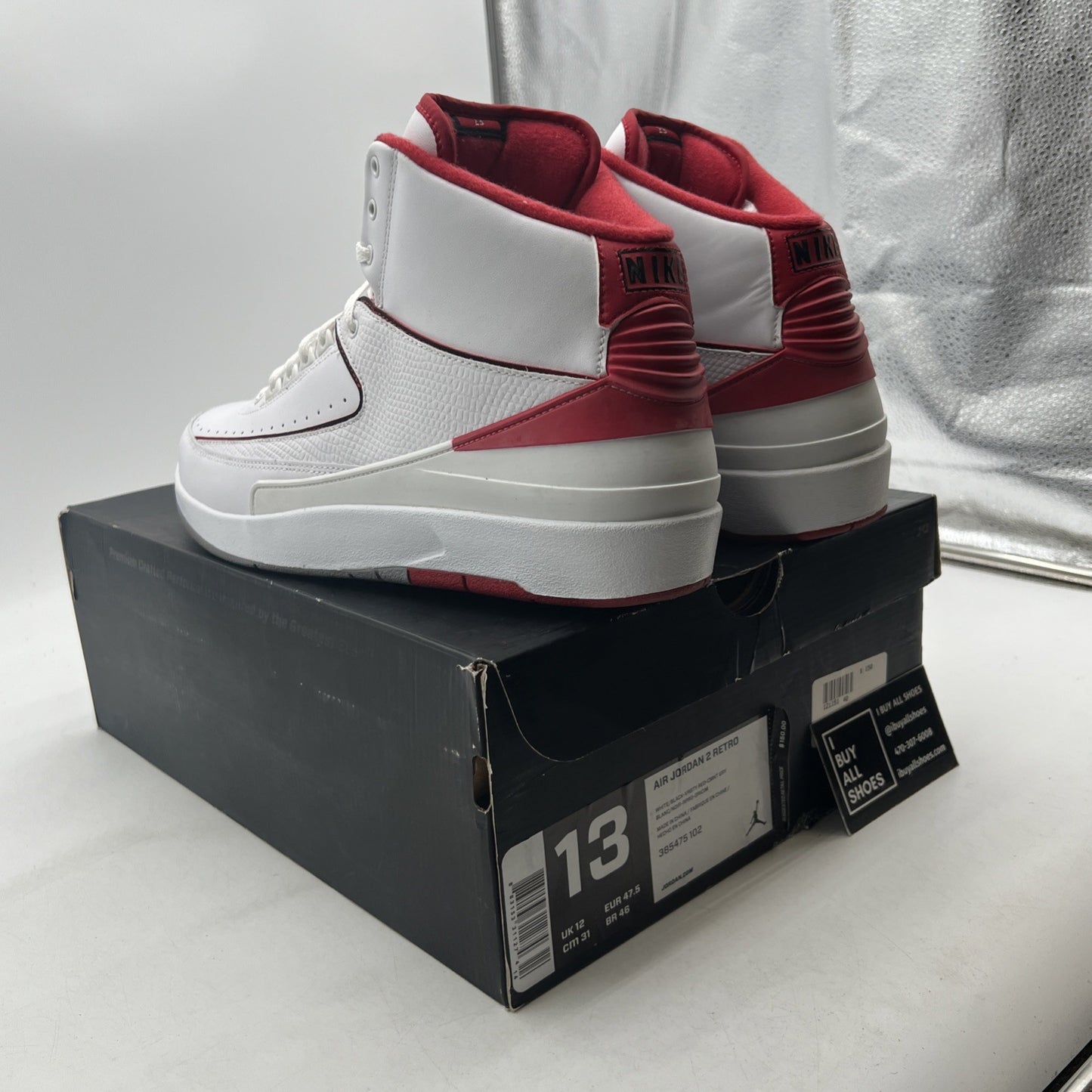 Size 13 - Air Jordan 2 Retro Chicago Home (385475-102)