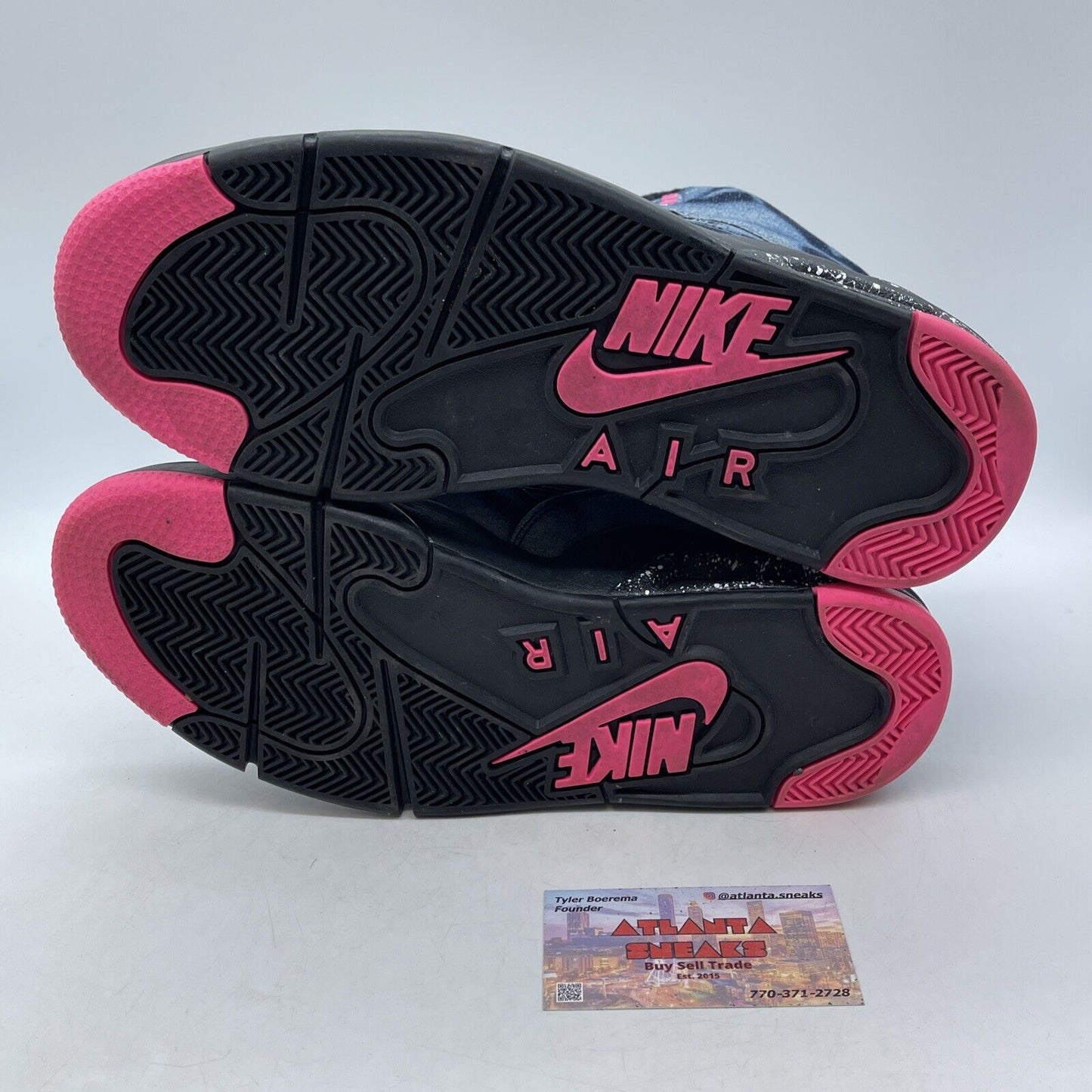 Size 9.5 - Nike Air Command Force Bleached Denim Black White Suede (684715-002)