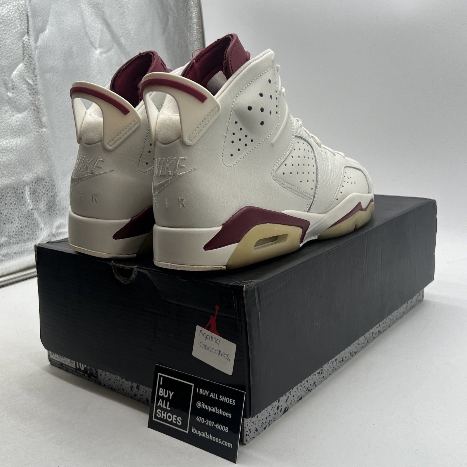 Size 10.5 - Air Jordan 6 Retro 2015 Maroon (384664-116)