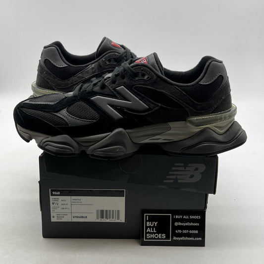 Size 9.5 - New Balance 9060 Black Castlerock (U9060BLK)