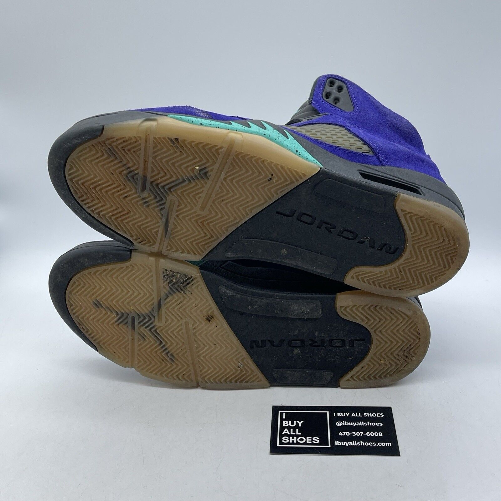 Size 9.5 - Jordan 5 Retro Alternate Grape Purple Suede Black (136027-500)
