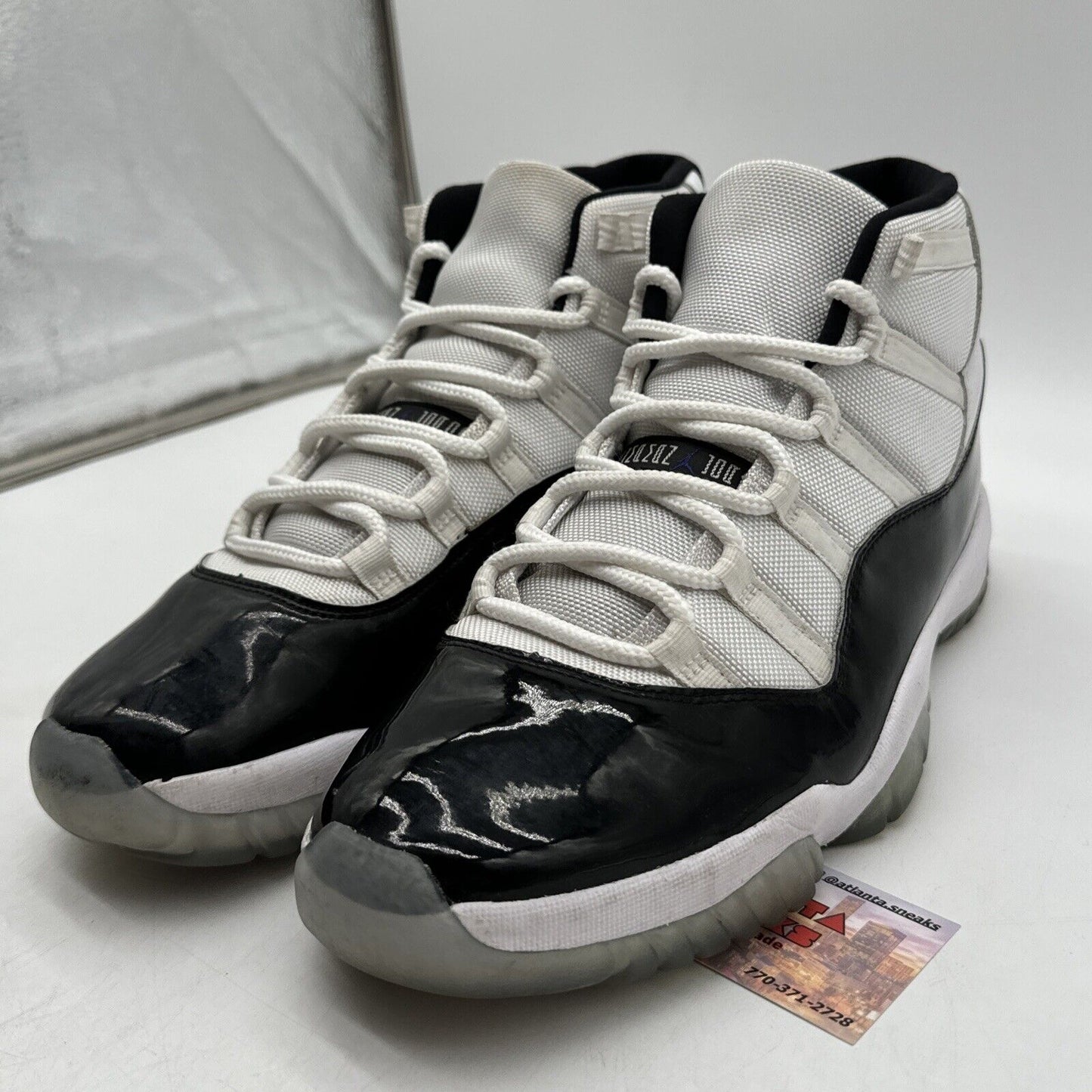 Size 13 - Jordan 11 Retro High Concord 2018 Black White Icy Sole Patent Leather