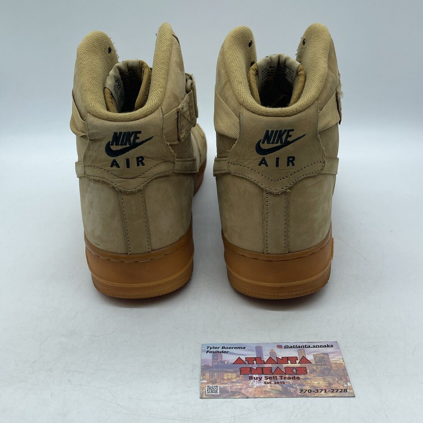 Size 11.5 - Nike Air Force 1 '07 LV8 WB High Flax Brown Suede (882096-200)