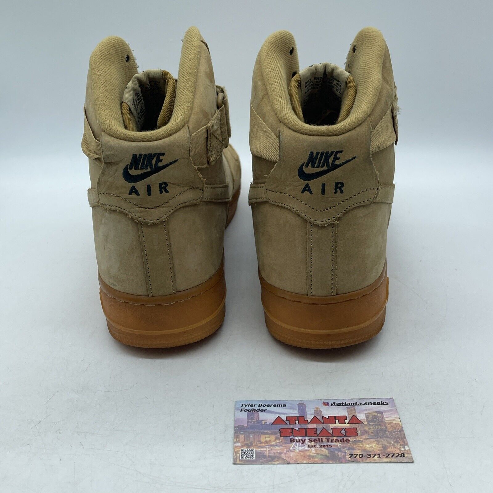 Size 11.5 - Nike Air Force 1 '07 LV8 WB High Flax Brown Suede (882096-200)